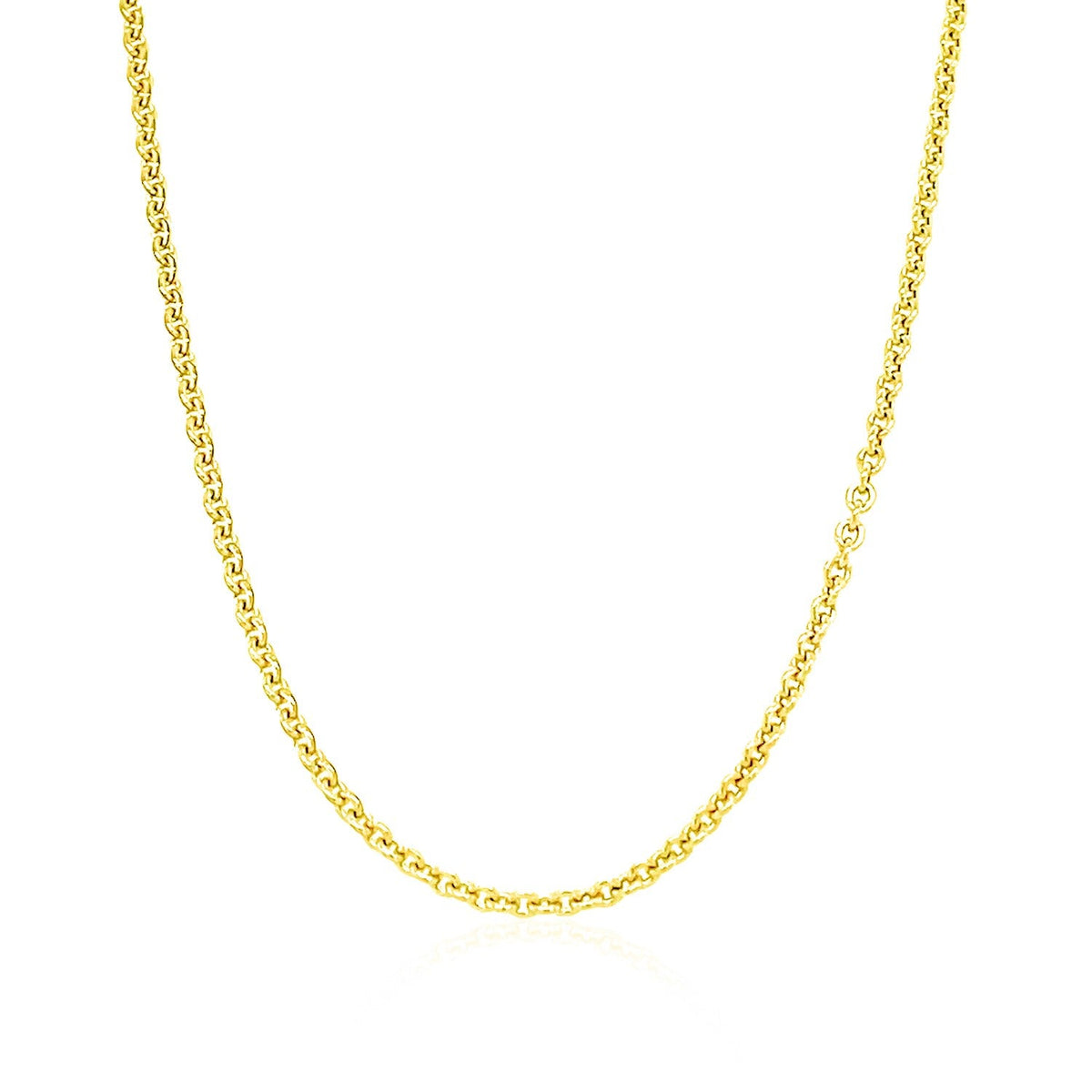 14k Yellow Gold Forsantina Lite Cable Link Chain 1.9mm - LinkagejewelrydesignLinkagejewelrydesign