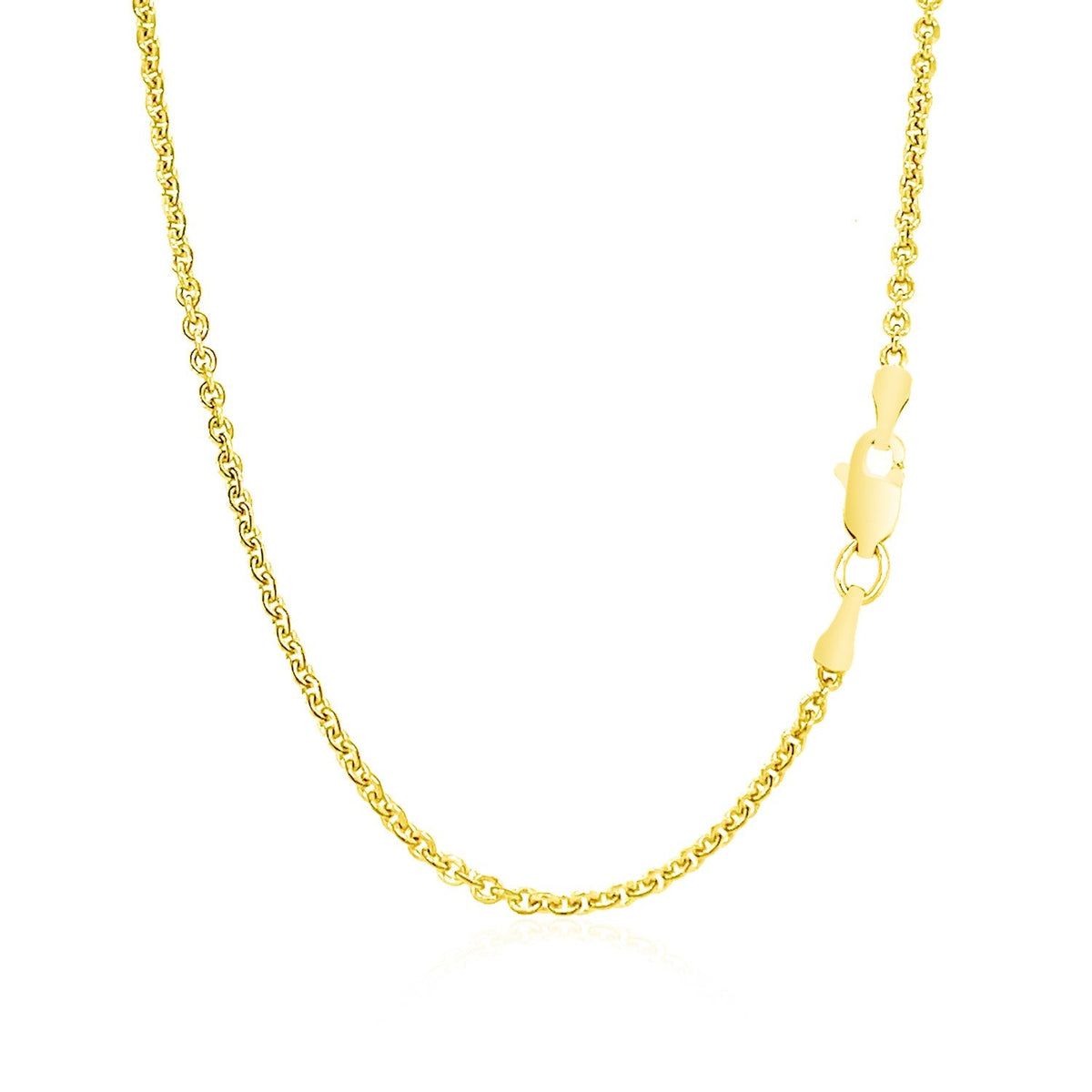 14k Yellow Gold Forsantina Lite Cable Link Chain 1.9mm - LinkagejewelrydesignLinkagejewelrydesign