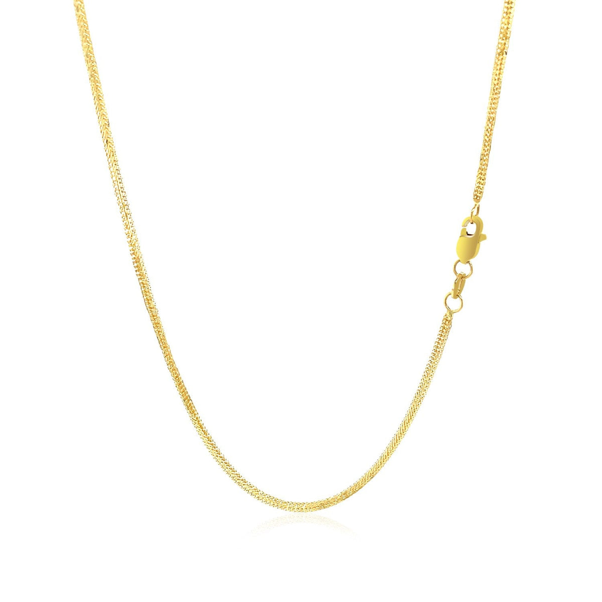 14k Yellow Gold Foxtail 1.0mm Chain - LinkagejewelrydesignLinkagejewelrydesign