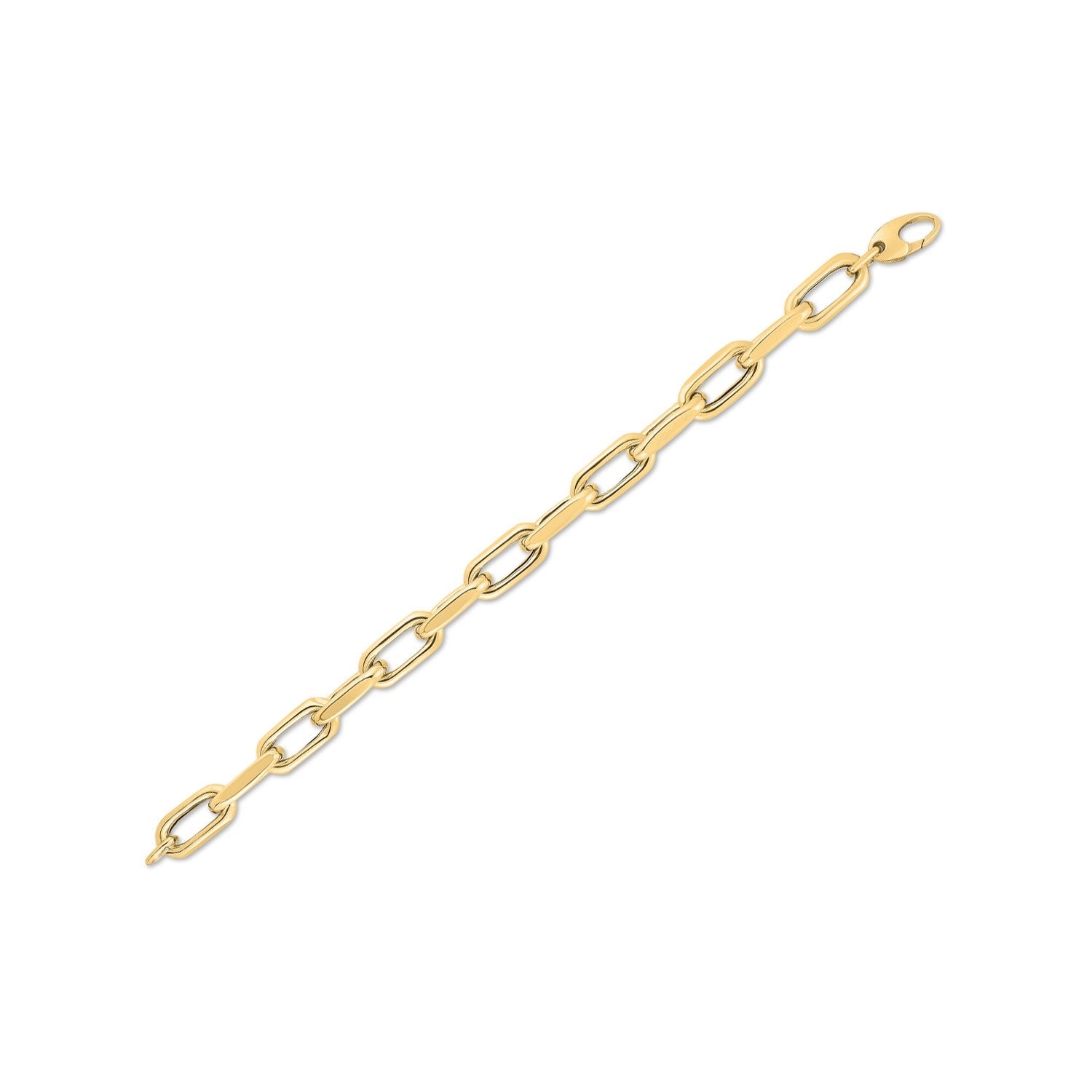 14k Yellow Gold French Cable Link Bracelet (9mm) - LinkagejewelrydesignLinkagejewelrydesign