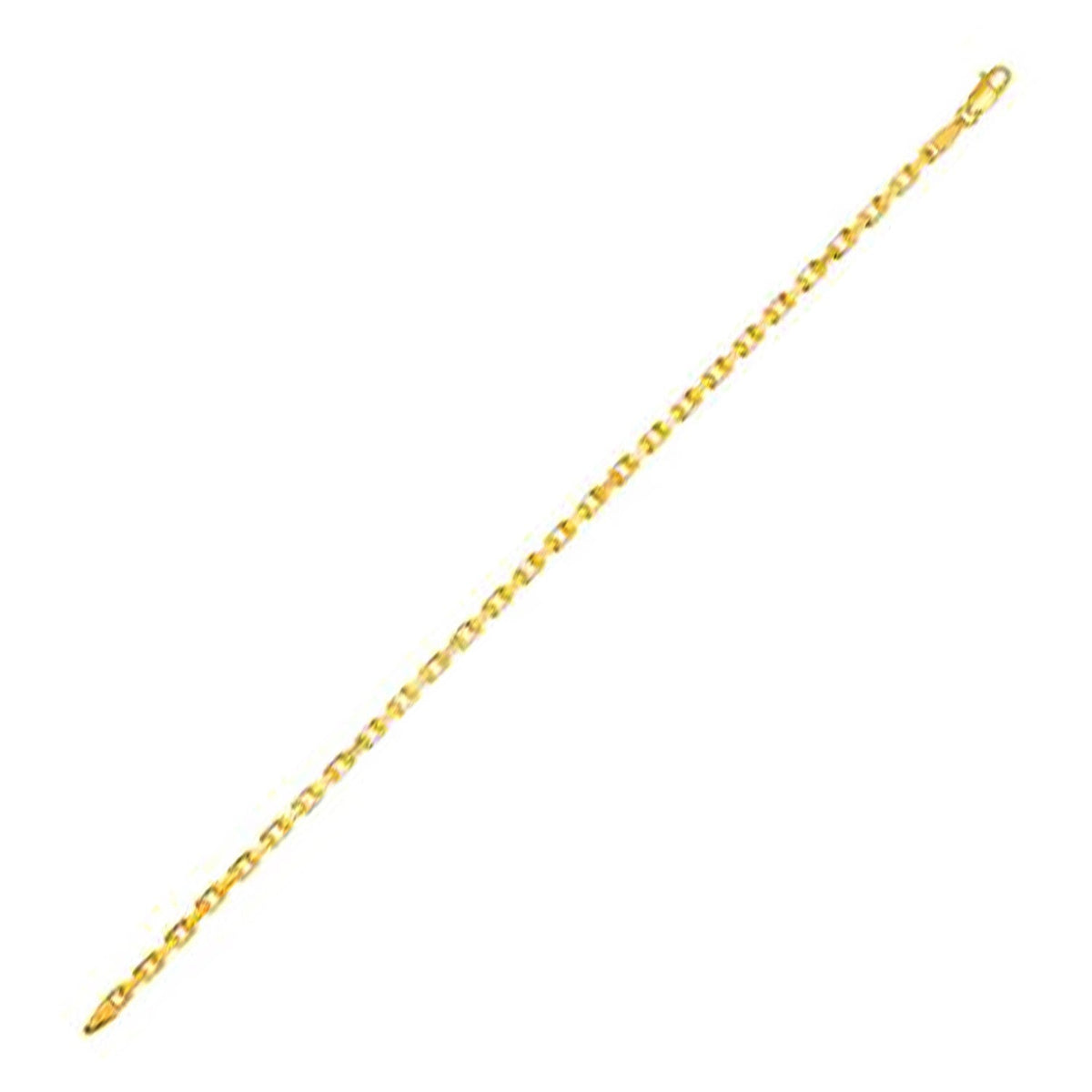 14k Yellow Gold French Cable Link Chain 2.5 mm - LinkagejewelrydesignLinkagejewelrydesign