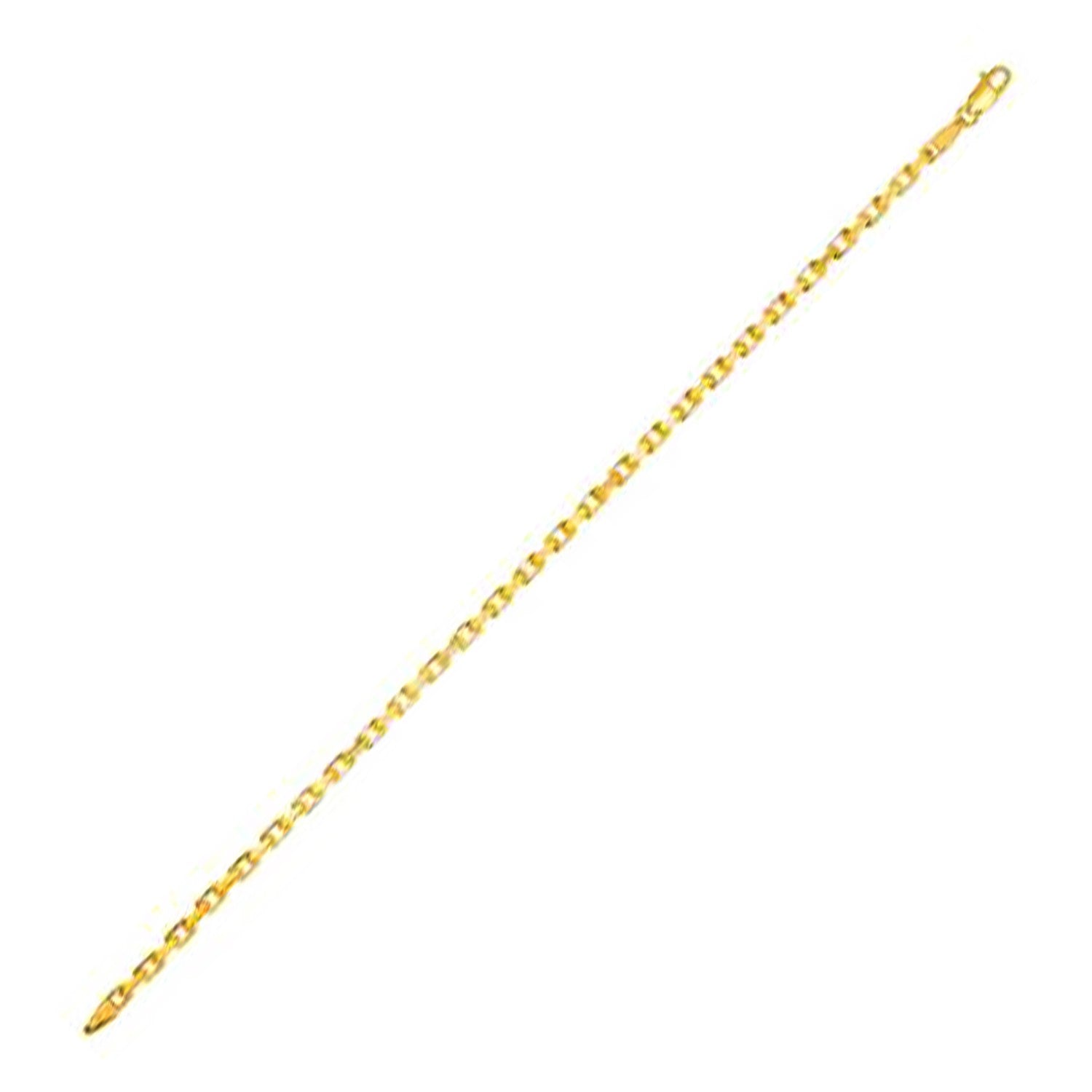 14k Yellow Gold French Cable Link Chain 2.5 mm - LinkagejewelrydesignLinkagejewelrydesign