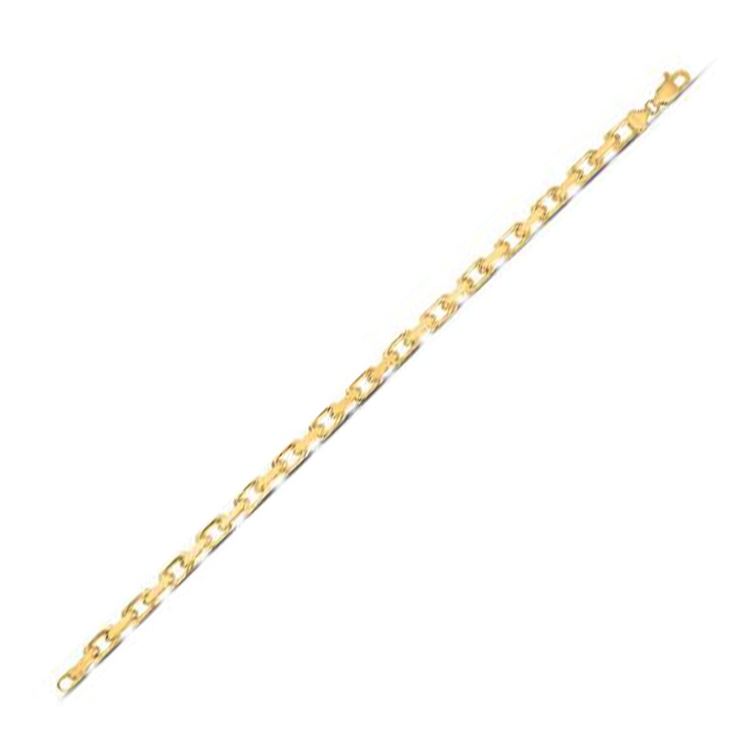 14k Yellow Gold French Cable Link Chain 4.8 mm - LinkagejewelrydesignLinkagejewelrydesign