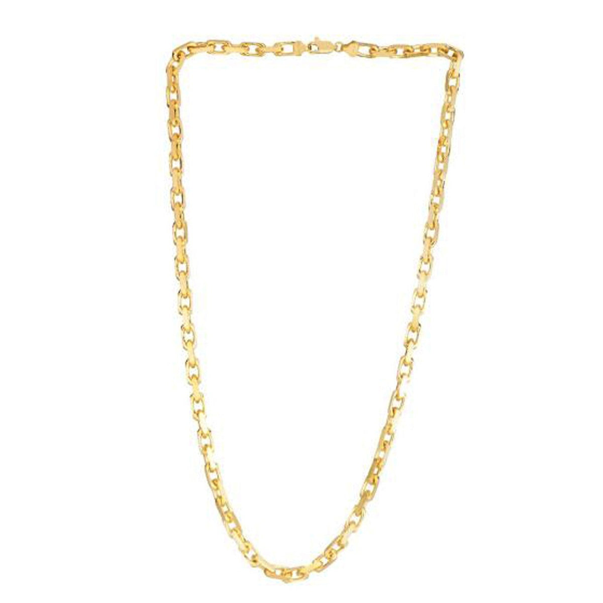 14k Yellow Gold French Cable Link Chain 4.8 mm - LinkagejewelrydesignLinkagejewelrydesign