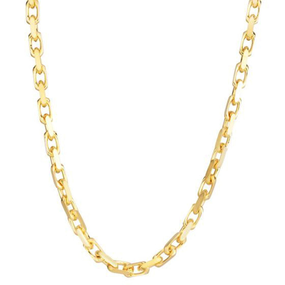 14k Yellow Gold French Cable Link Chain 4.8 mm - LinkagejewelrydesignLinkagejewelrydesign