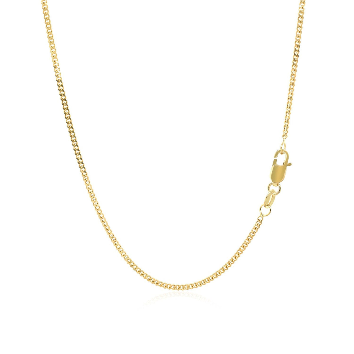 14k Yellow Gold Gourmette Chain 1.5mm - LinkagejewelrydesignLinkagejewelrydesign