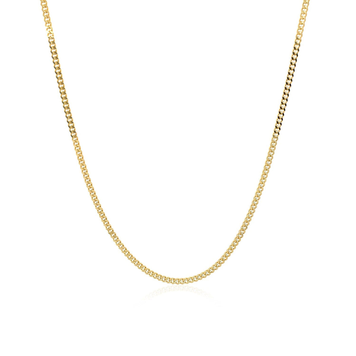 14k Yellow Gold Gourmette Chain 1.5mm - LinkagejewelrydesignLinkagejewelrydesign