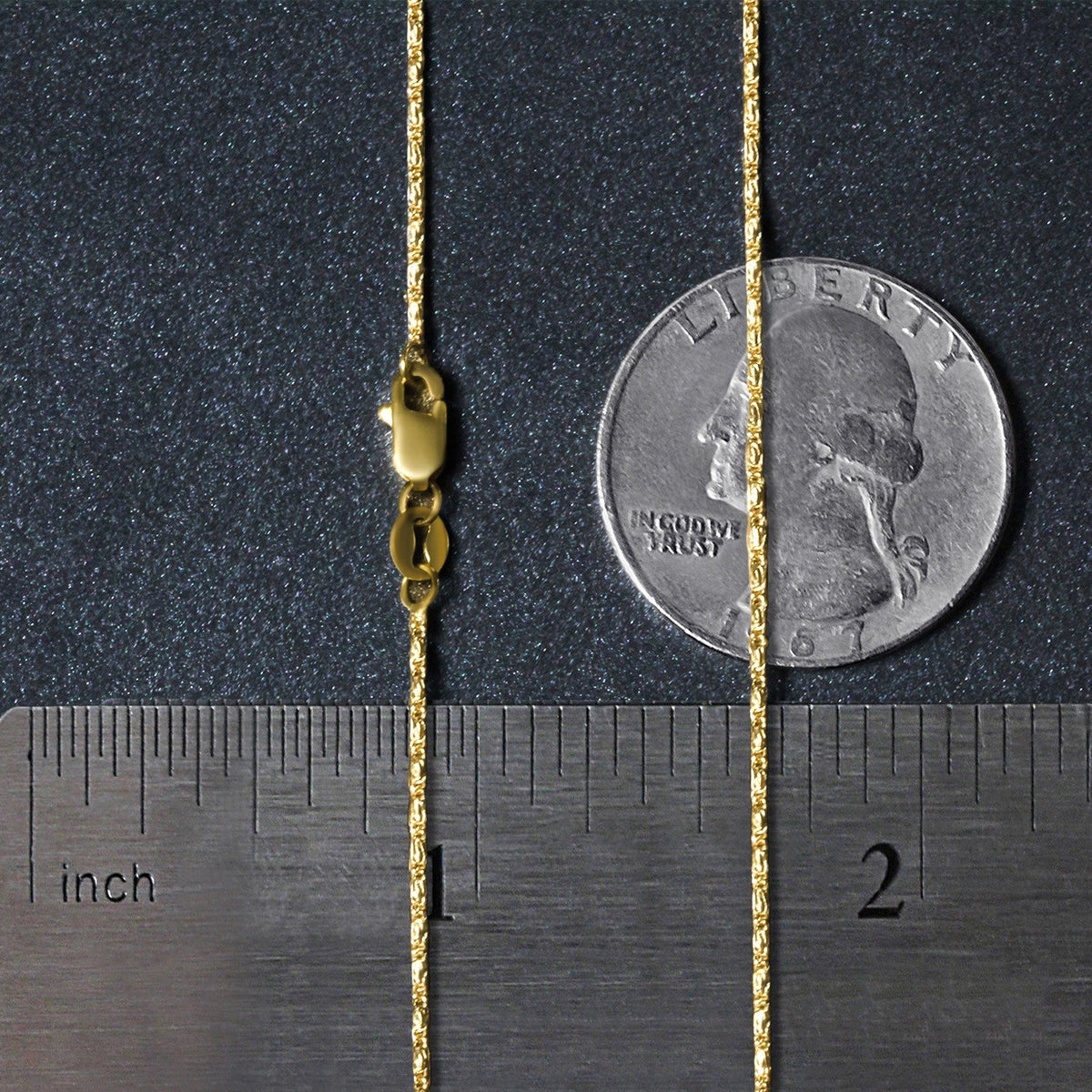 14k Yellow Gold Lumina Pendant Chain 0.9mm - LinkagejewelrydesignLinkagejewelrydesign