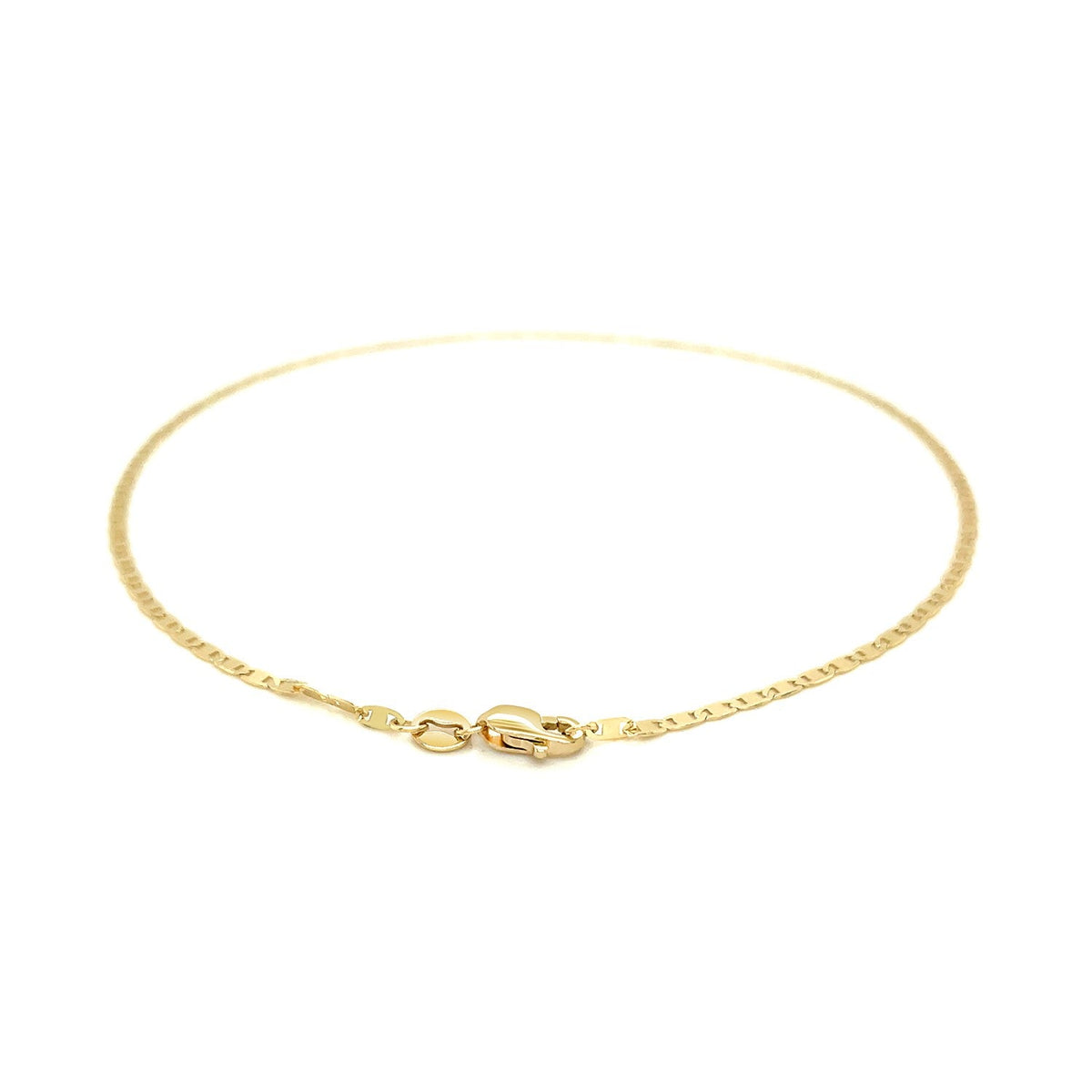 14k Yellow Gold Mariner Link Anklet 1.7mm - LinkagejewelrydesignLinkagejewelrydesign