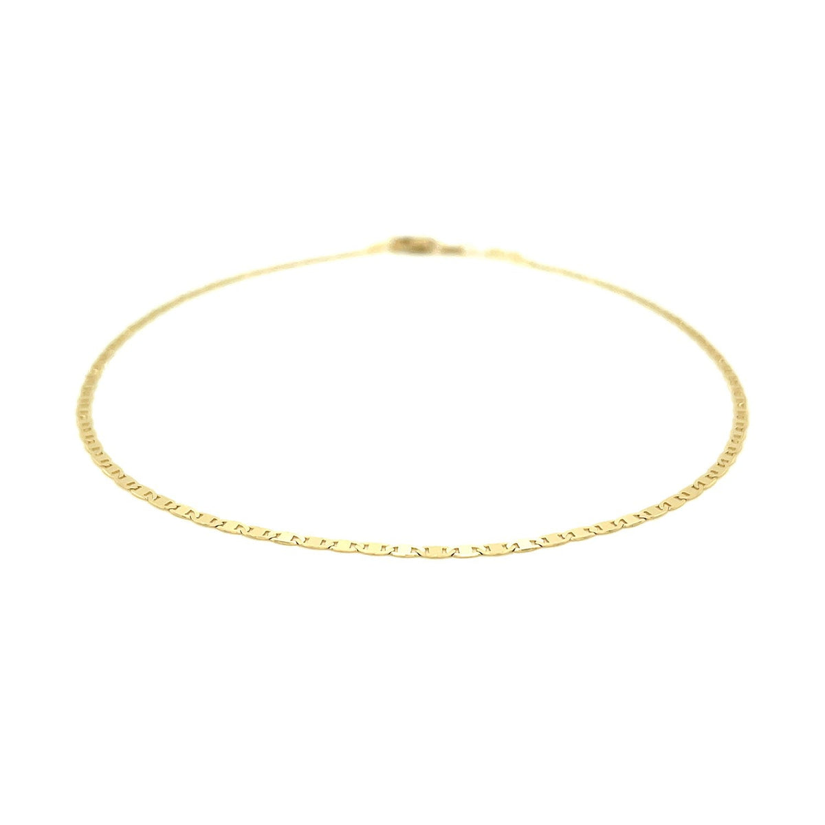 14k Yellow Gold Mariner Link Anklet 1.7mm - LinkagejewelrydesignLinkagejewelrydesign