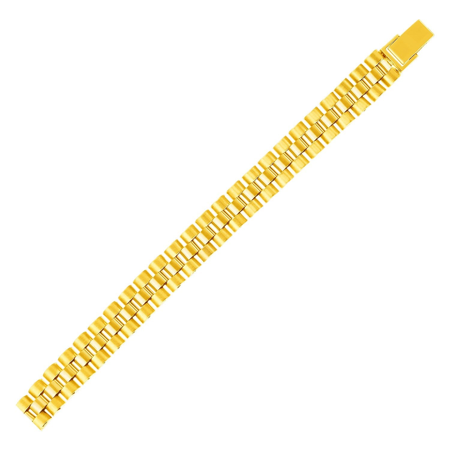 14k Yellow Gold Mens Panther Link Bracelet - LinkagejewelrydesignLinkagejewelrydesign