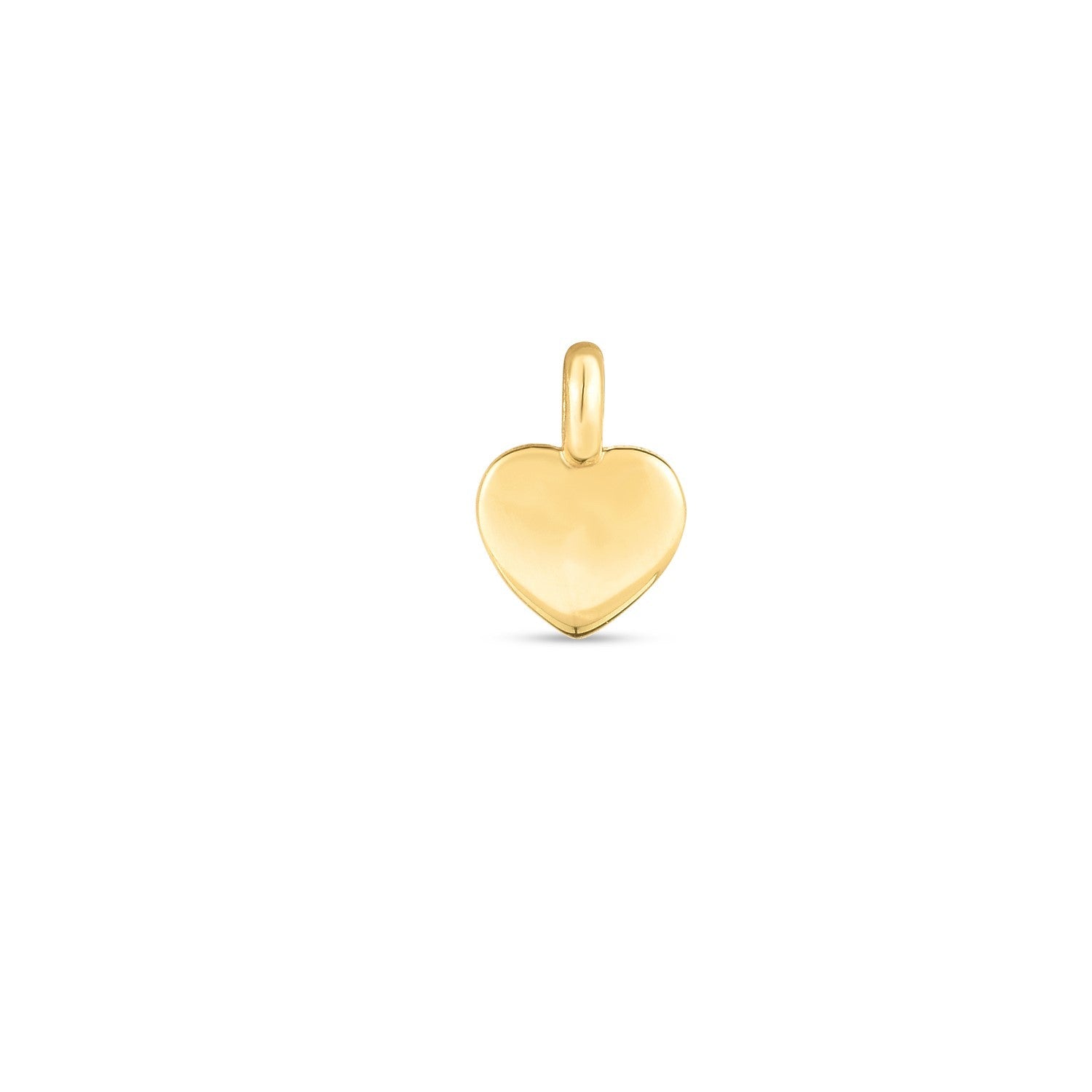14k Yellow Gold Mini Heart Charm - LinkagejewelrydesignLinkagejewelrydesign