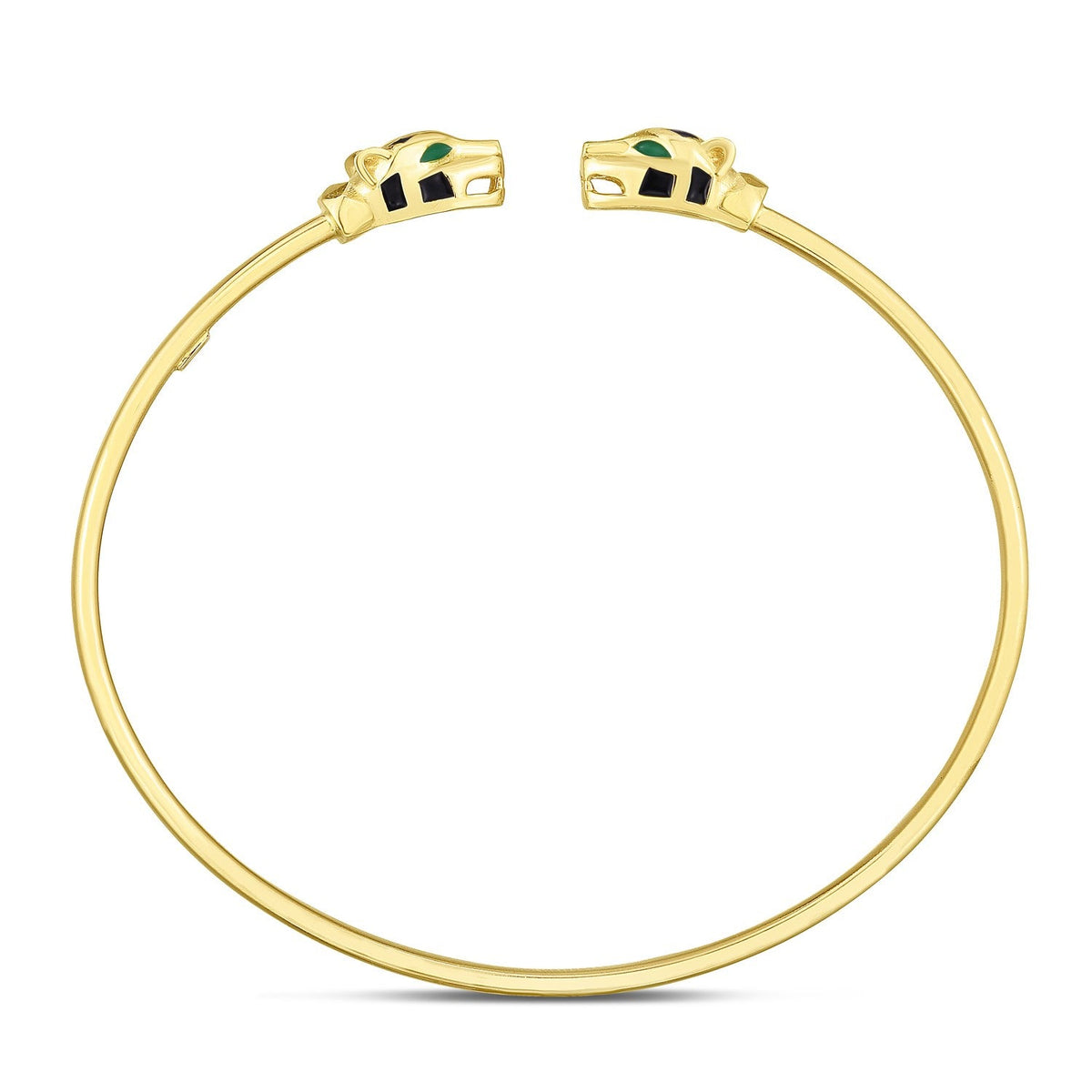 14k Yellow Gold Panther Bangle - LinkagejewelrydesignLinkagejewelrydesign