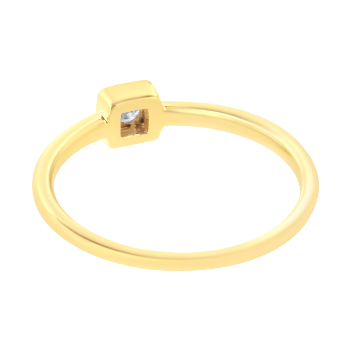 14K Yellow Gold Plated .925 Sterling Silver 1/20 cttw Miracle Set Diamond Promise Ring (J-K Color, I1-I2 Clarity) - Size 6 - LinkagejewelrydesignLinkagejewelrydesign