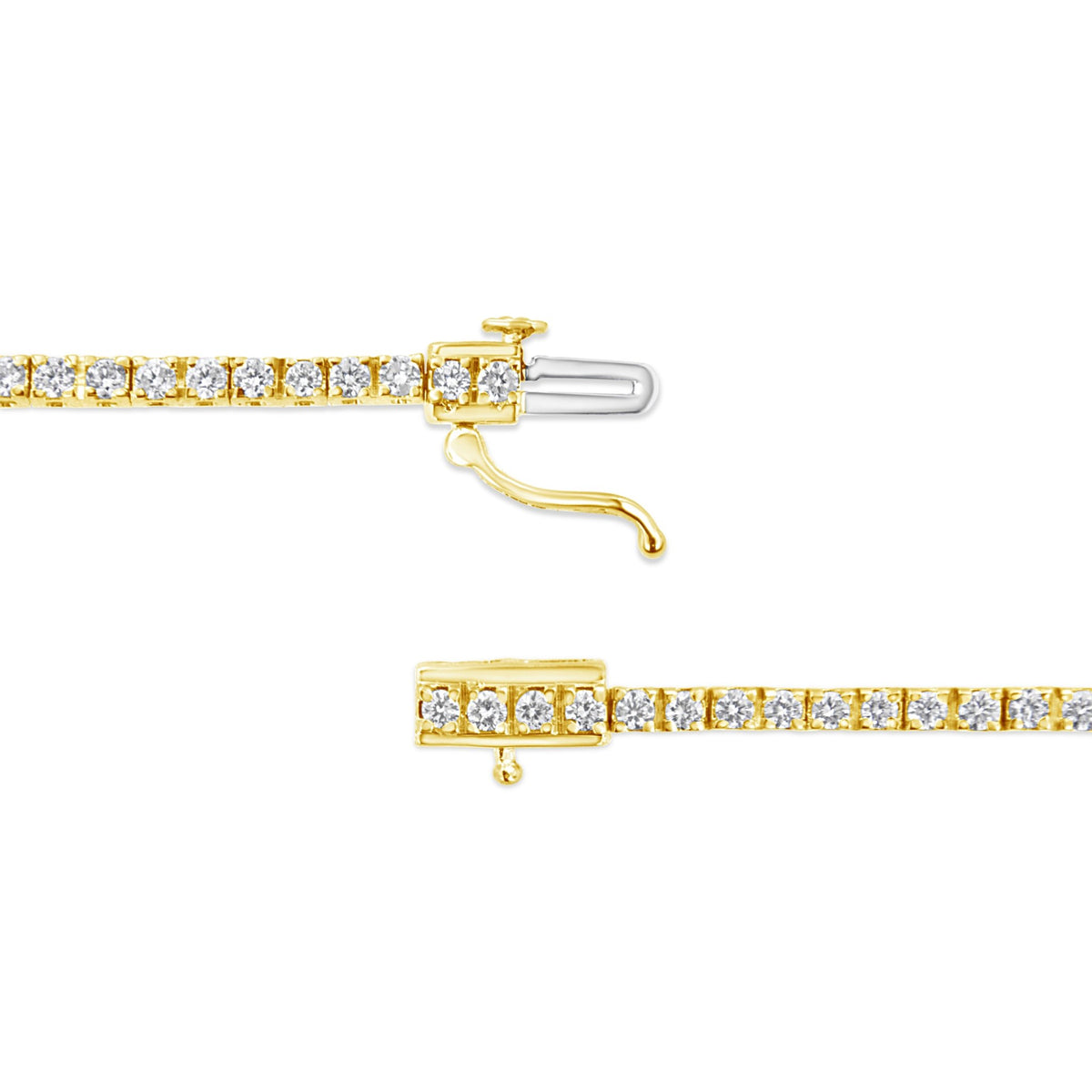 14K Yellow Gold Plated .925 Sterling Silver 2.0 Cttw Diamond Classic Link Tennis Bracelet (K-L Color, I2-I3 Clarity) - 7-1/4&quot; - LinkagejewelrydesignLinkagejewelrydesign