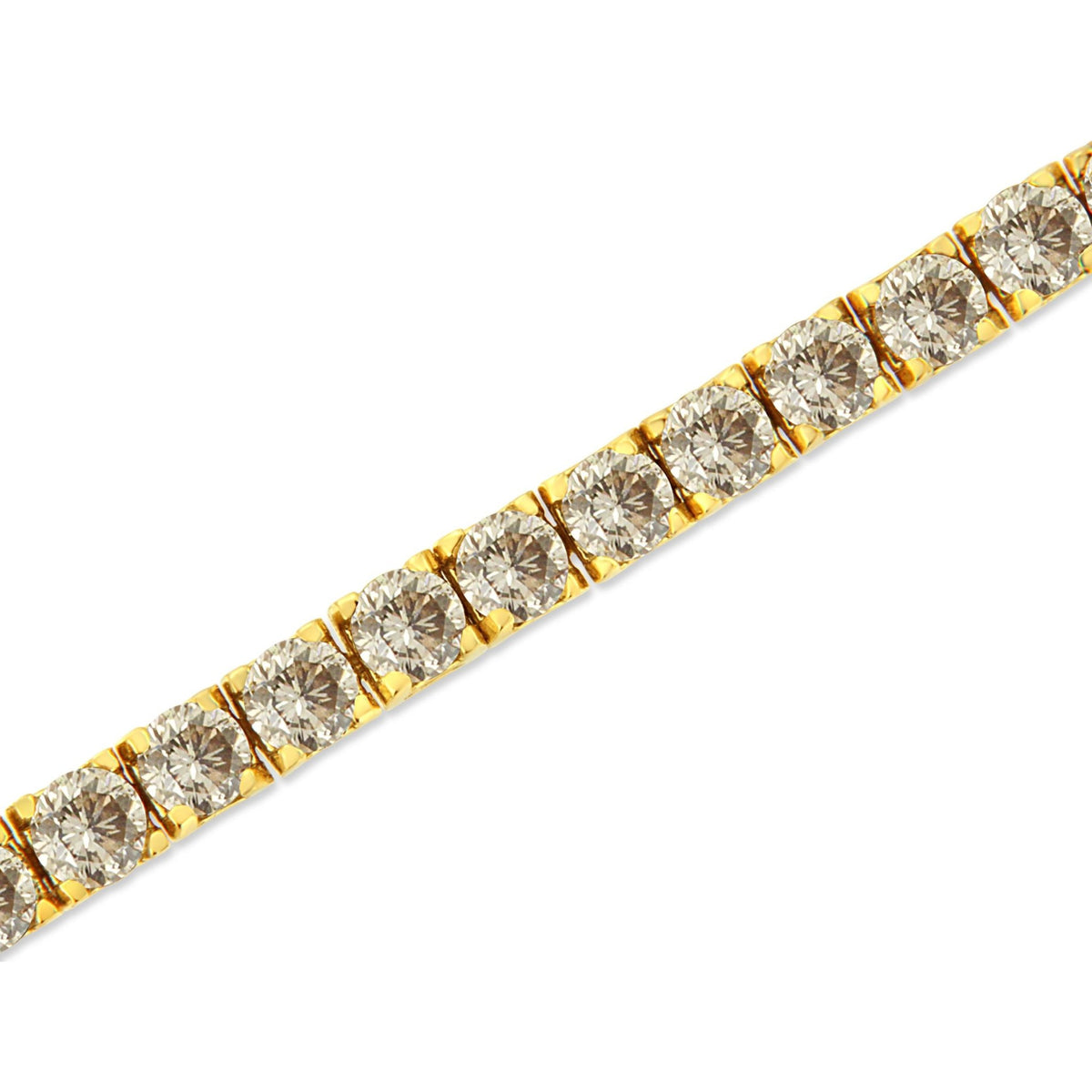 14K Yellow Gold Plated .925 Sterling Silver 8.0 Cttw Diamond Classic Link Tennis Bracelet (K-L Color, I2-I3 Clarity) - 7-1/4&quot; - LinkagejewelrydesignLinkagejewelrydesign