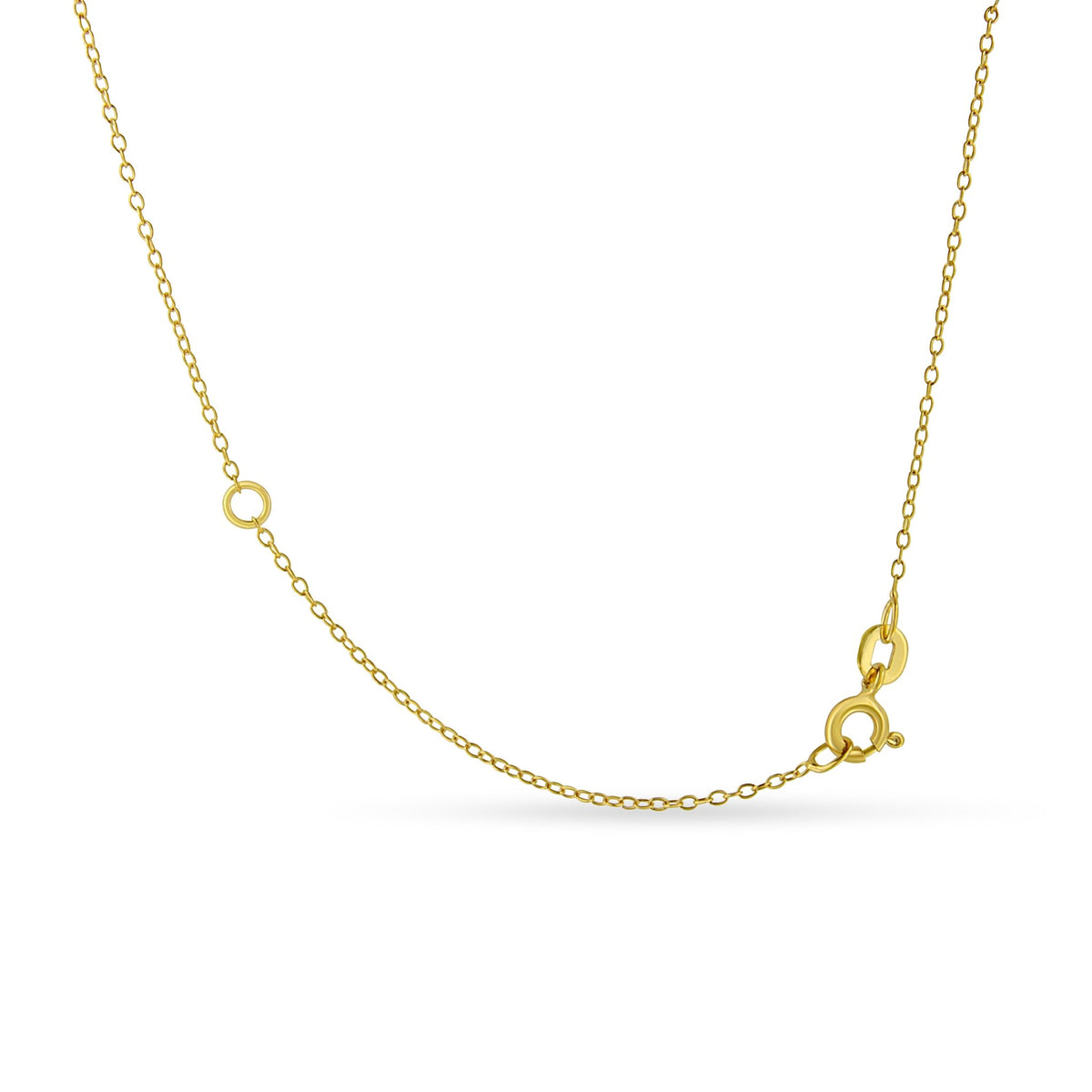 14K Yellow Gold Plated .925 Sterling Silver Bezel Set 1/2 Cttw Diamond 18&quot; Pendant Necklace (K-L Color, SI2-I1 Clarity) - LinkagejewelrydesignLinkagejewelrydesign