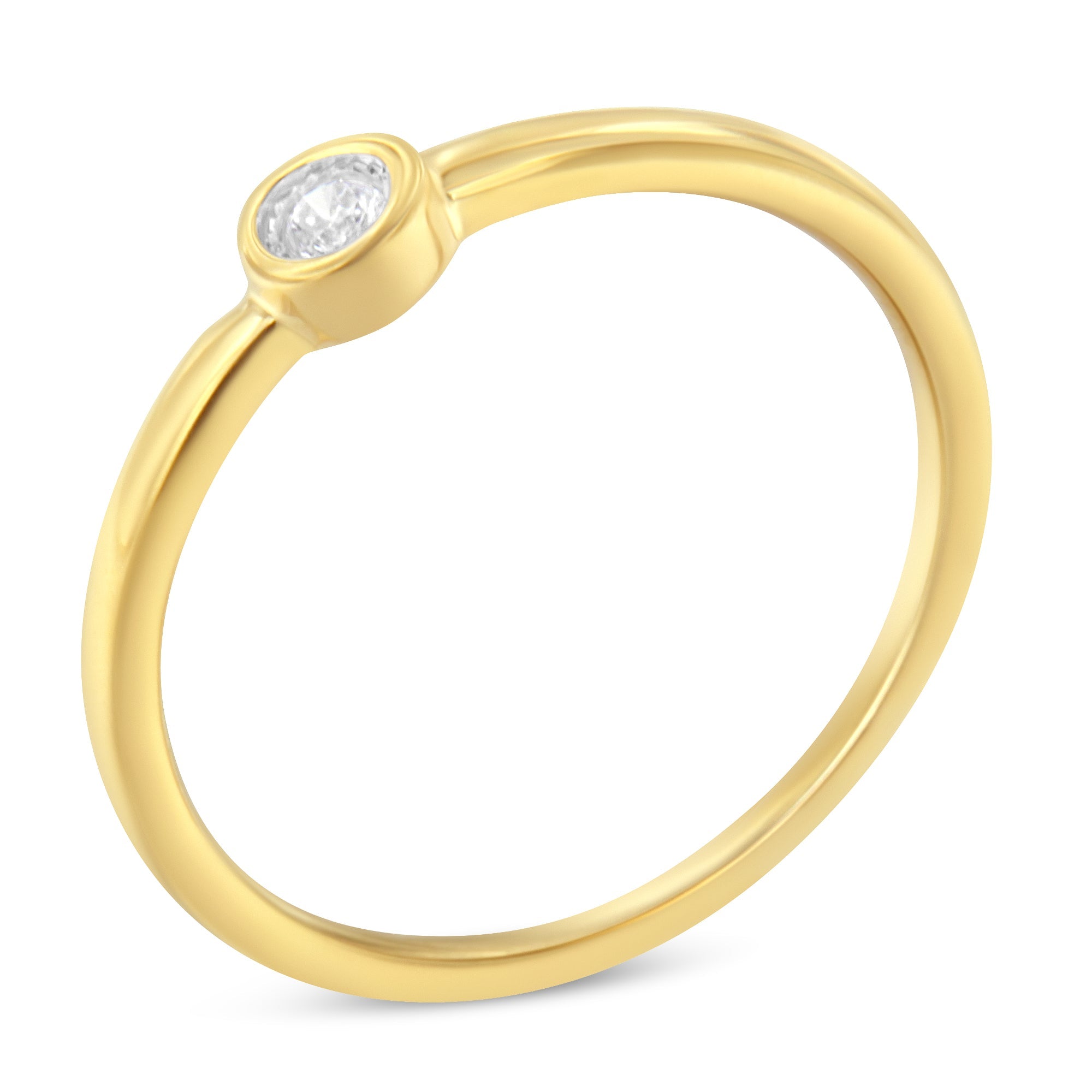 14K Yellow Gold Plated .925 Sterling Silver Miracle Set Diamond Ring (1/20 Cttw, J-K Color, I1-I2 Clarity) - Size 6 - LinkagejewelrydesignLinkagejewelrydesign