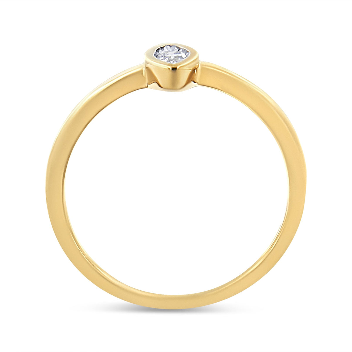 14K Yellow Gold Plated Sterling Silver 1/20 Cttw Miracle Set Diamond Ring (J-K Color, I1-I2 Clarity) - Size 6 - LinkagejewelrydesignLinkagejewelrydesign