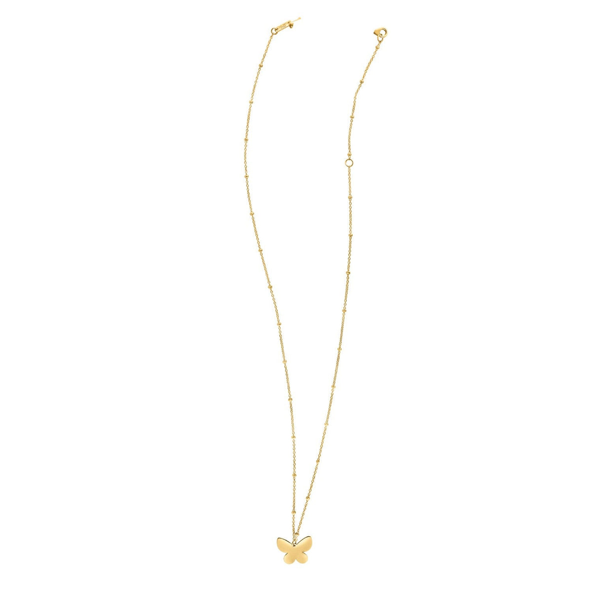 14k Yellow Gold Ppillon Butterfly Necklace - LinkagejewelrydesignLinkagejewelrydesign