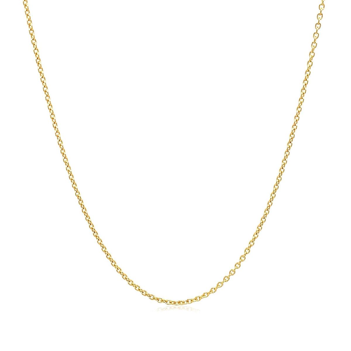14k Yellow Gold Round Cable Link Chain 1.1mm - LinkagejewelrydesignLinkagejewelrydesign