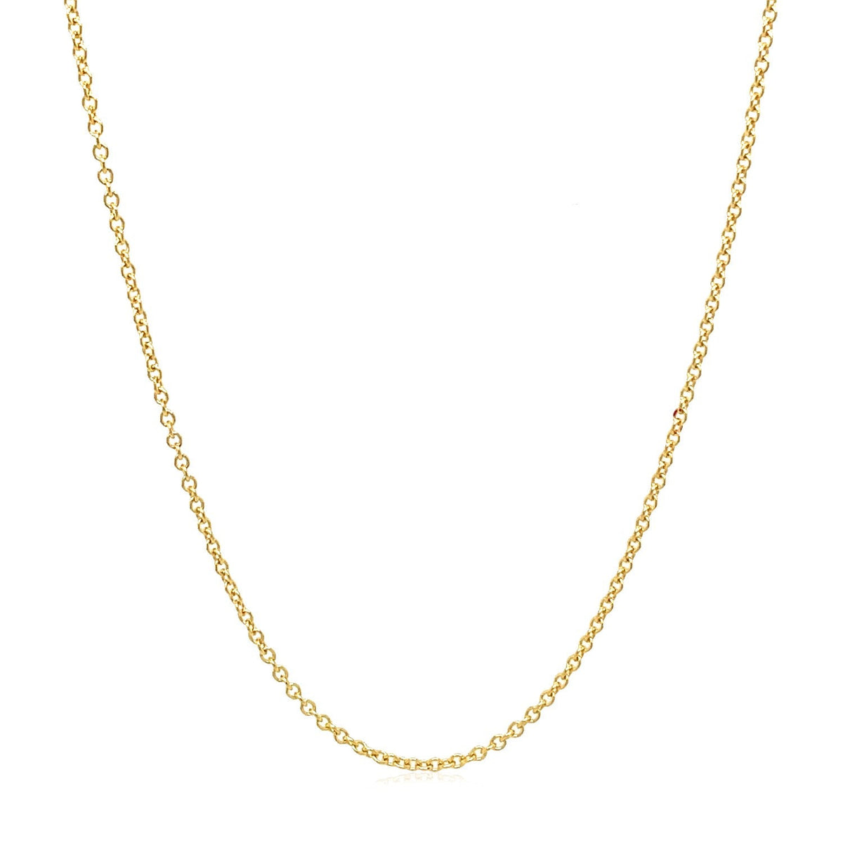 14k Yellow Gold Round Cable Link Chain 1.3mm - LinkagejewelrydesignLinkagejewelrydesign