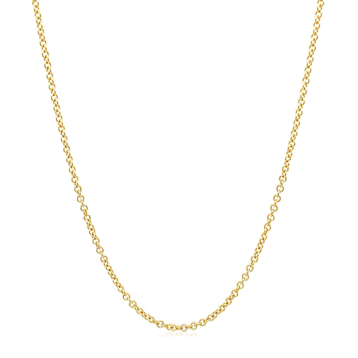 14k Yellow Gold Round Cable Link Chain 1.5mm - LinkagejewelrydesignLinkagejewelrydesign