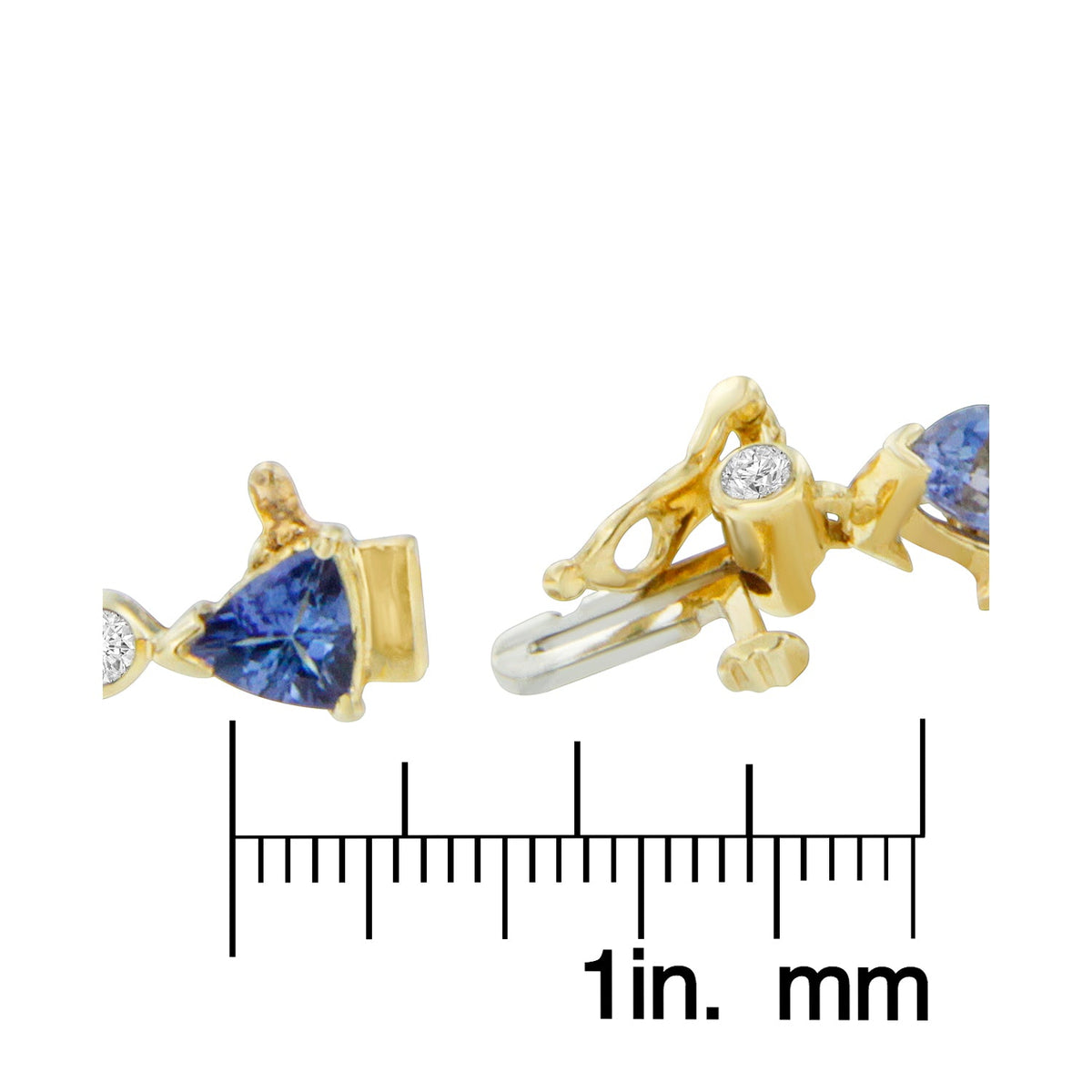 14K Yellow Gold Round-Cut Diamond and Tanzanite Bracelet (8.30 cttw, H-I Color, SI1-SI2 Clarity) - LinkagejewelrydesignLinkagejewelrydesign