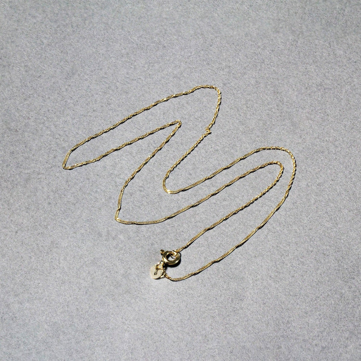 14k Yellow Gold Singapore Chain 0.8mm - LinkagejewelrydesignLinkagejewelrydesign