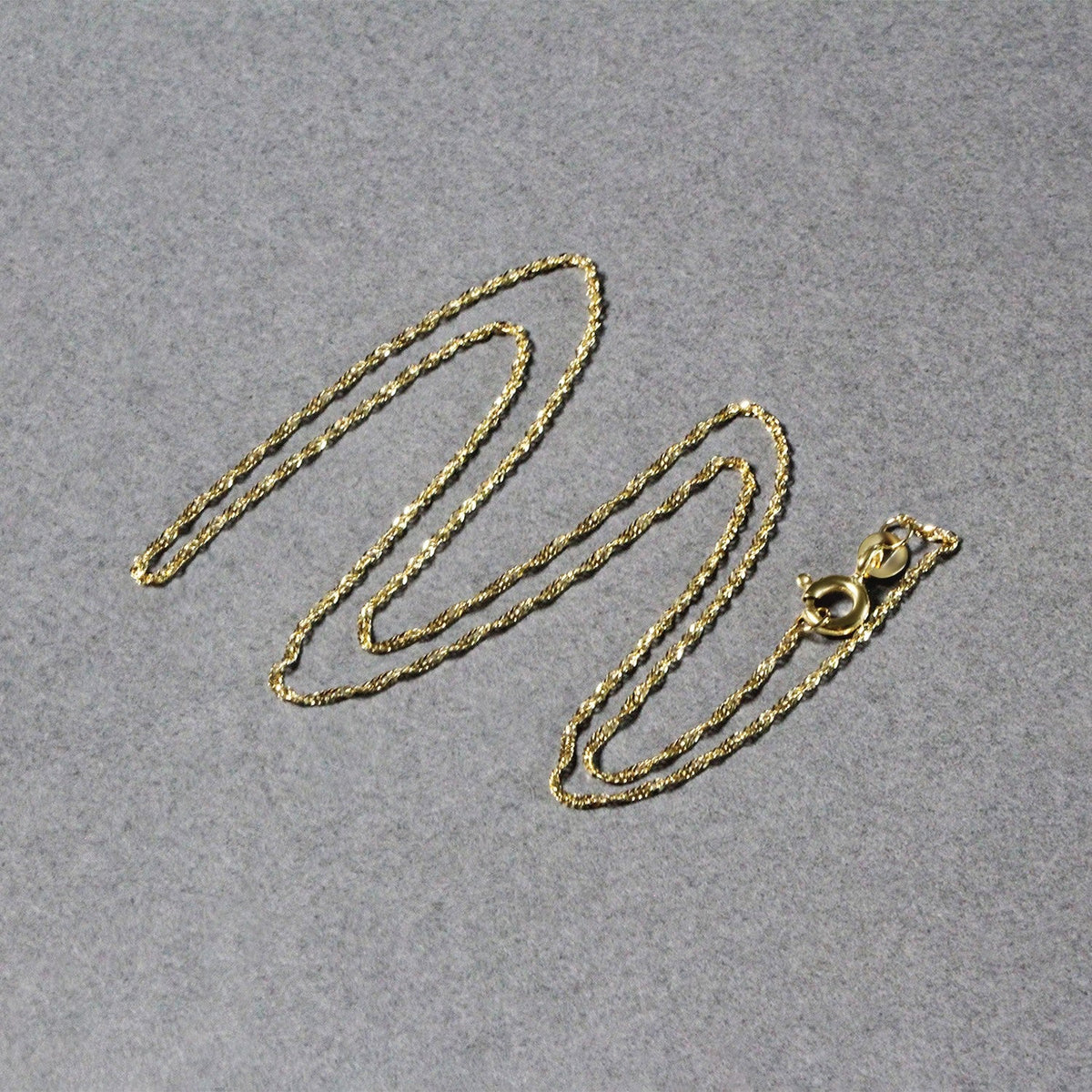 14k Yellow Gold Singapore Chain 1.0mm - LinkagejewelrydesignLinkagejewelrydesign
