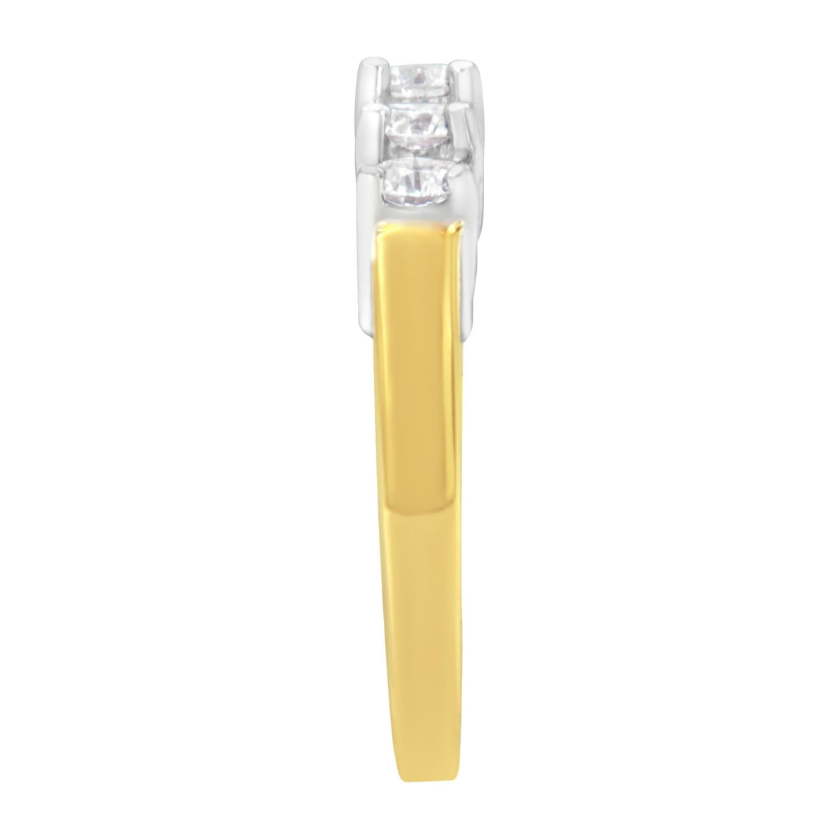14KT Two Toned Gold 5 Stone Diamond Ring (1 cttw, H-I Color, SI1-SI2 Clarity) - LinkagejewelrydesignLinkagejewelrydesign