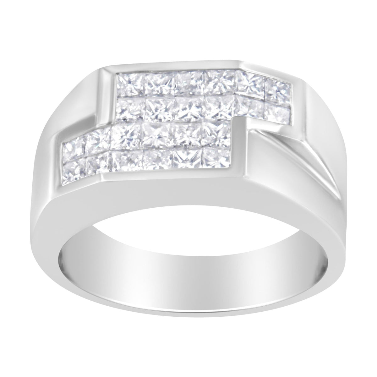 14KT White Gold Diamond Cluster Ring (1 3/4 cttw, G-H Color, VS2-SI1 Clarity) - LinkagejewelrydesignLinkagejewelrydesign
