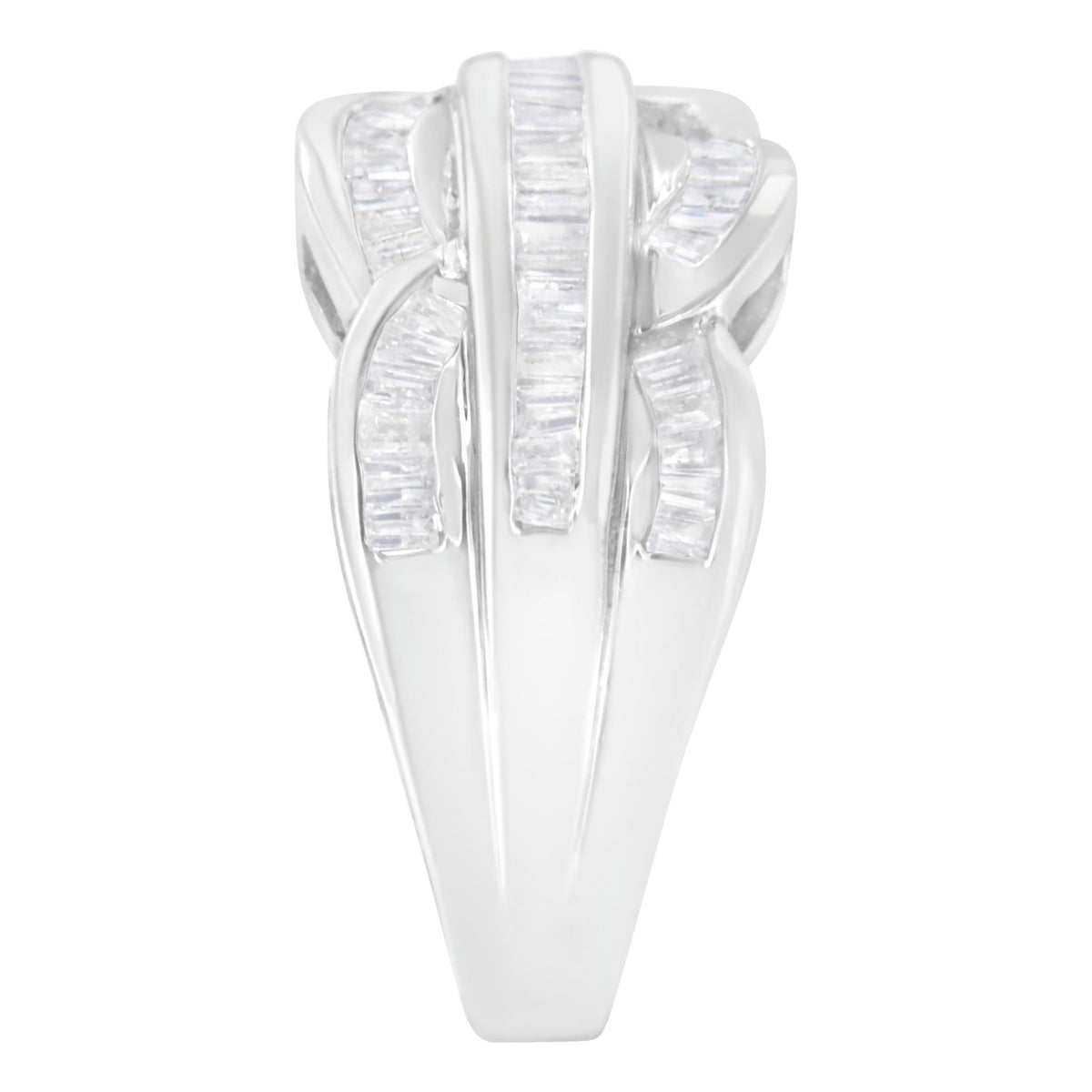 14KT White Gold Diamond Cocktail Band Ring (1 1/2 cttw, H-I Color, I1-I2 Clarity) - LinkagejewelrydesignLinkagejewelrydesign