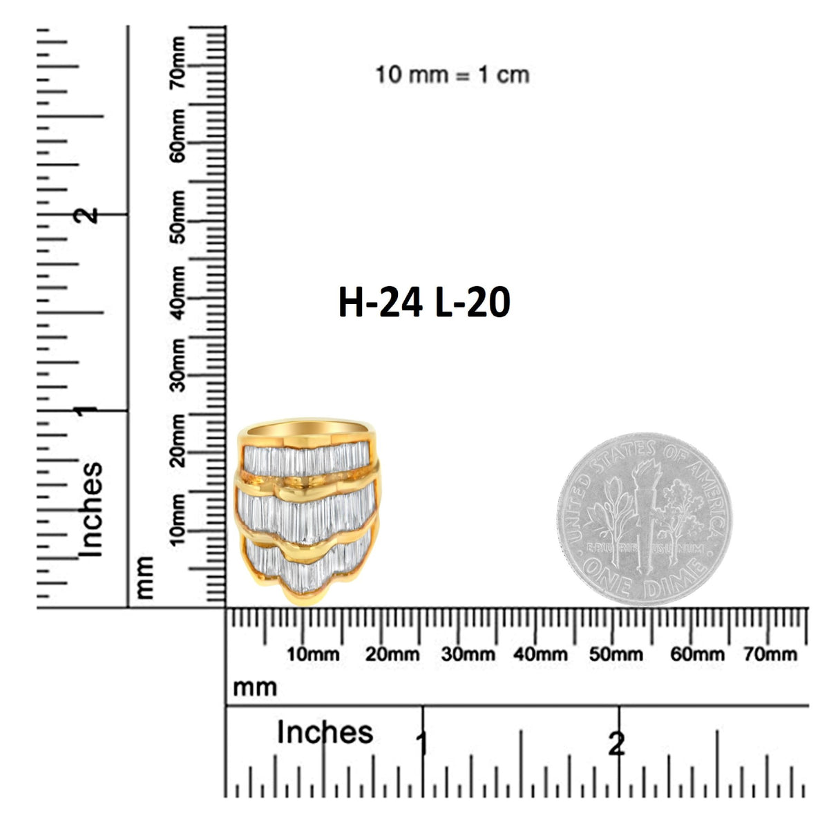 14KT Yellow Gold Diamond Multi-Row Band Ring (1 1/4 cttw, H-I Color, SI1-SI2 Clarity) - LinkagejewelrydesignLinkagejewelrydesign