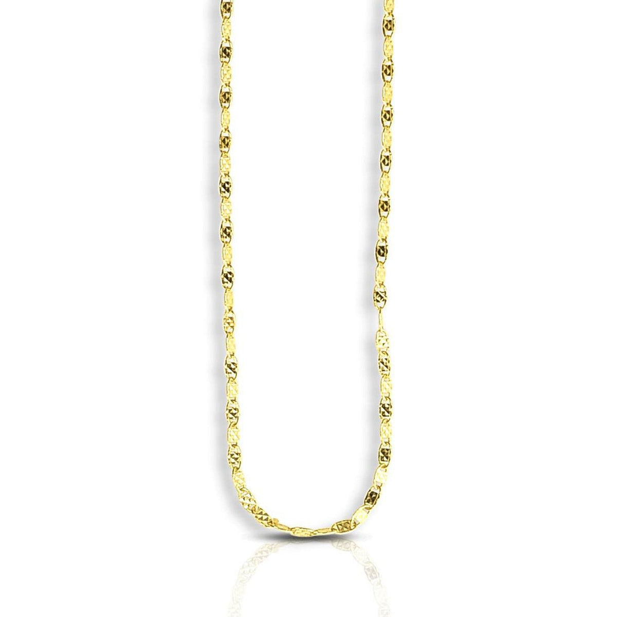 1.7mm 14k Yellow Gold Sparkle Valentino Chain - LinkagejewelrydesignLinkagejewelrydesign