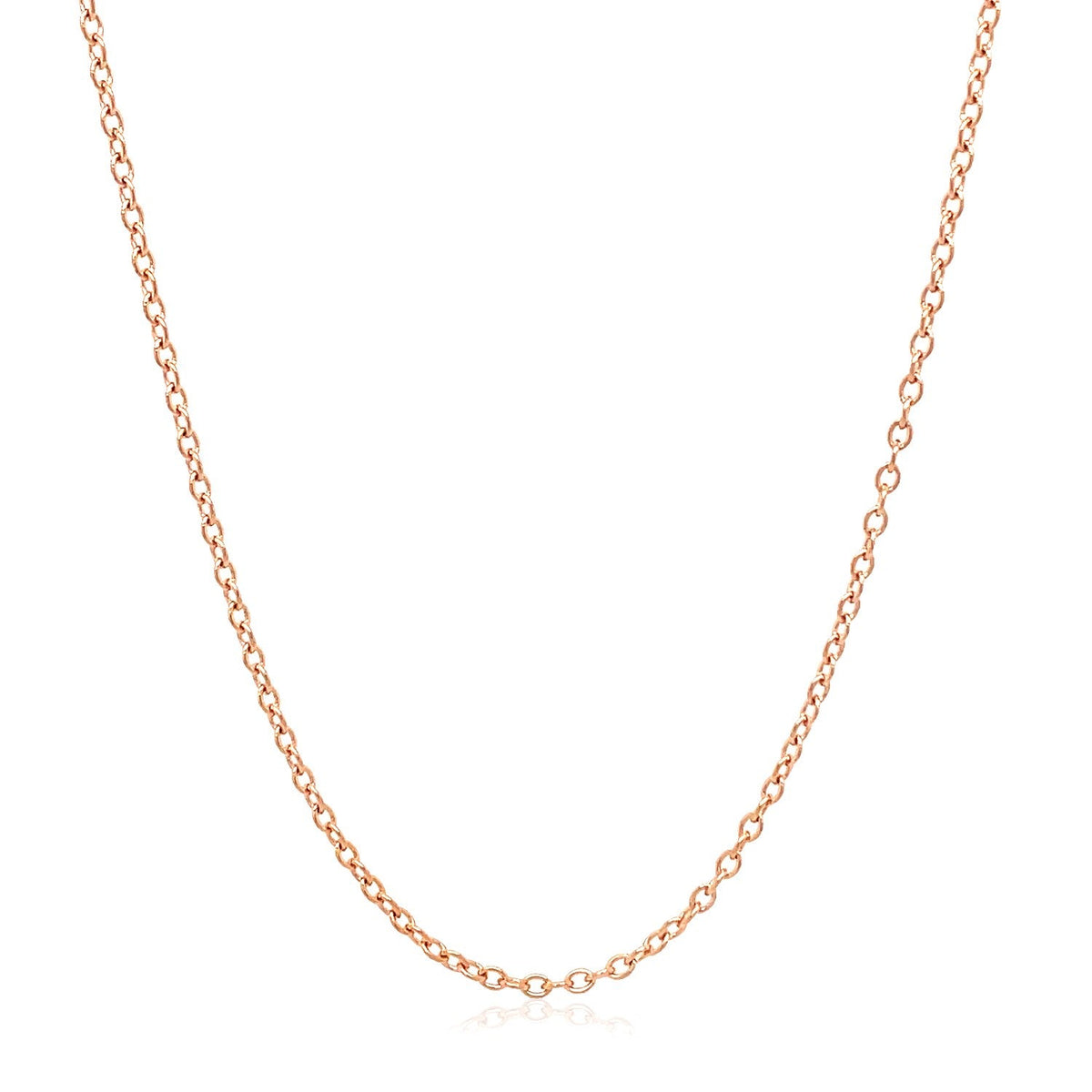 18k Rose Gold Round Oval Link Chain 1.5mm - LinkagejewelrydesignLinkagejewelrydesign