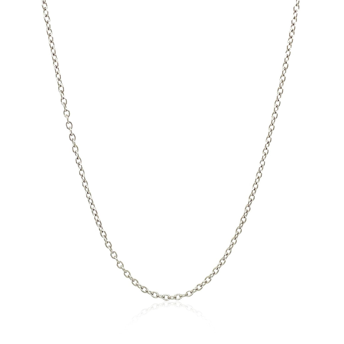 18k White Gold Round Cable Chain 1.5mm - LinkagejewelrydesignLinkagejewelrydesign