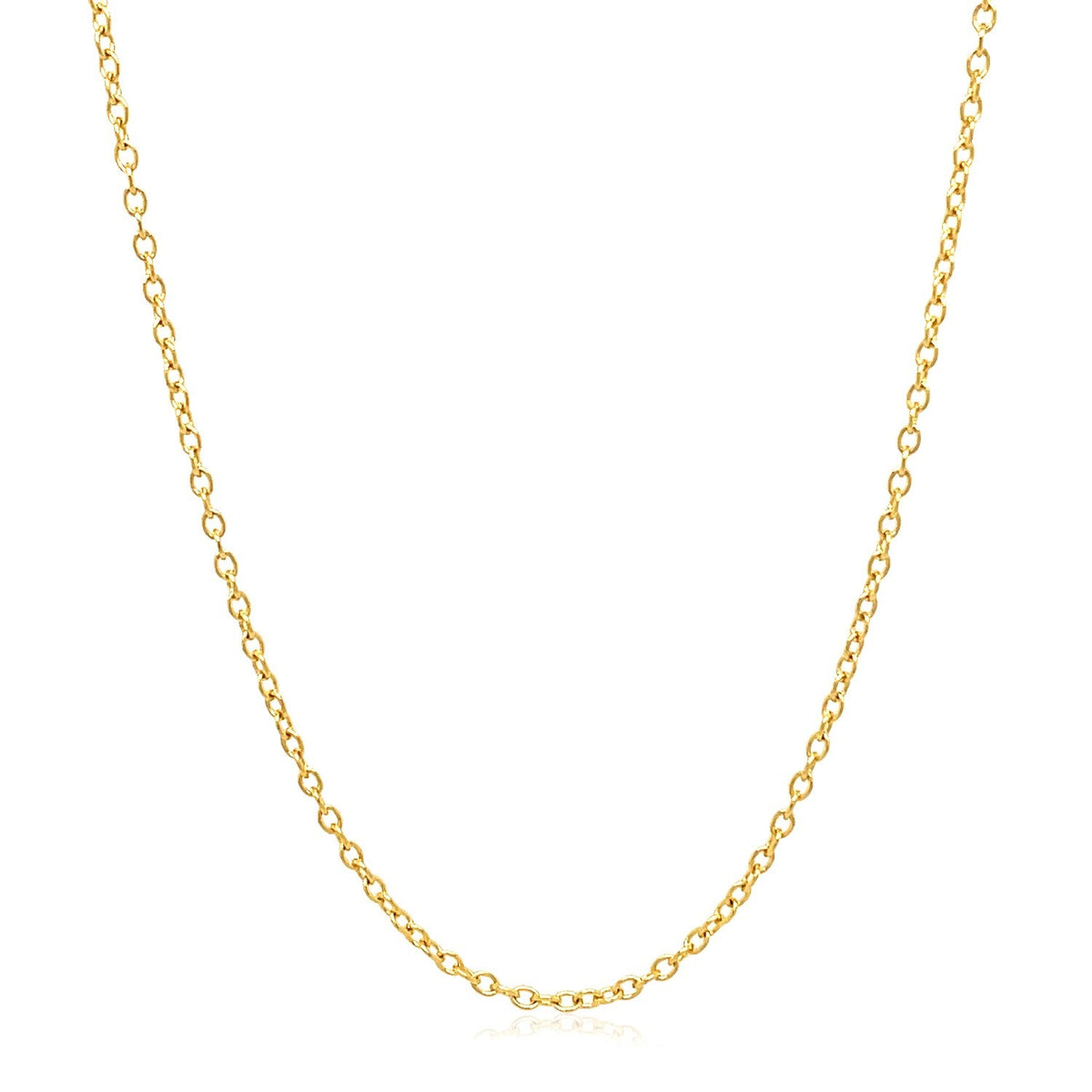18k Yellow Gold Round Cable Link Chain 1.5mm - LinkagejewelrydesignLinkagejewelrydesign