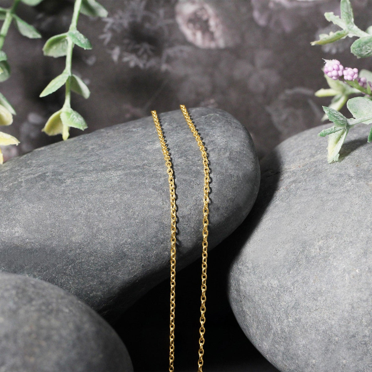 18k Yellow Gold Round Cable Link Chain 1.5mm - LinkagejewelrydesignLinkagejewelrydesign