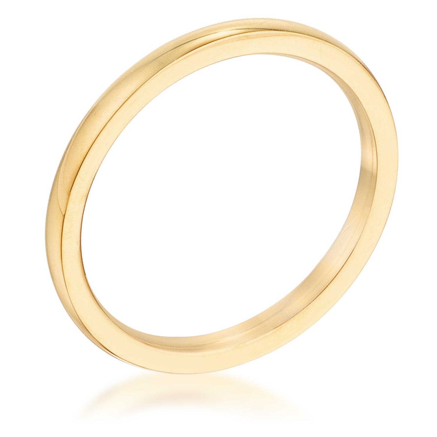 2 mm IPG Gold Stainless Steel Wedding Band - LinkagejewelrydesignLinkagejewelrydesign