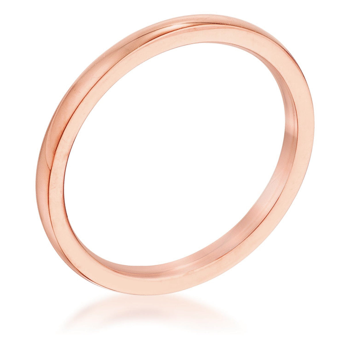 2 mm IPG Rose Goldtone Stainless Steel Wedding Band, &lt;b&gt;Size 5&lt;/b&gt; - LinkagejewelrydesignLinkagejewelrydesign