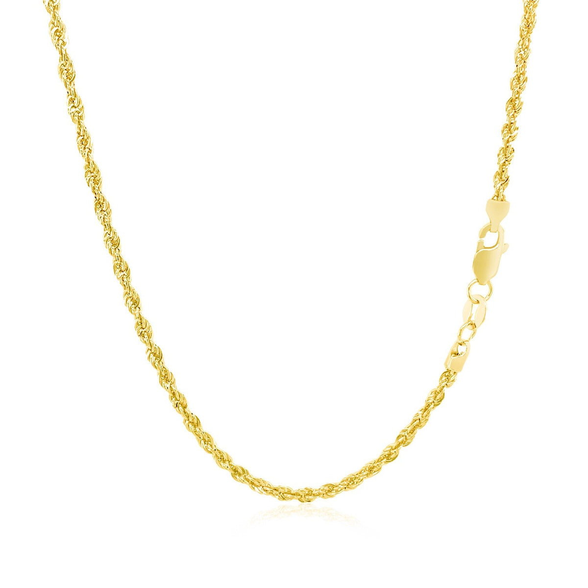 2.0mm 14k Yellow Gold Light Rope Chain - LinkagejewelrydesignLinkagejewelrydesign