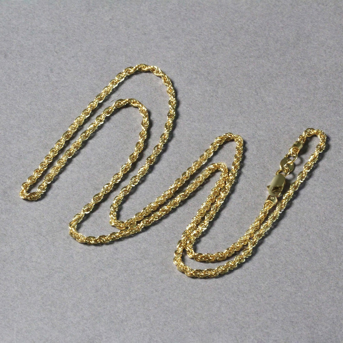 2.0mm 14k Yellow Gold Light Rope Chain - LinkagejewelrydesignLinkagejewelrydesign