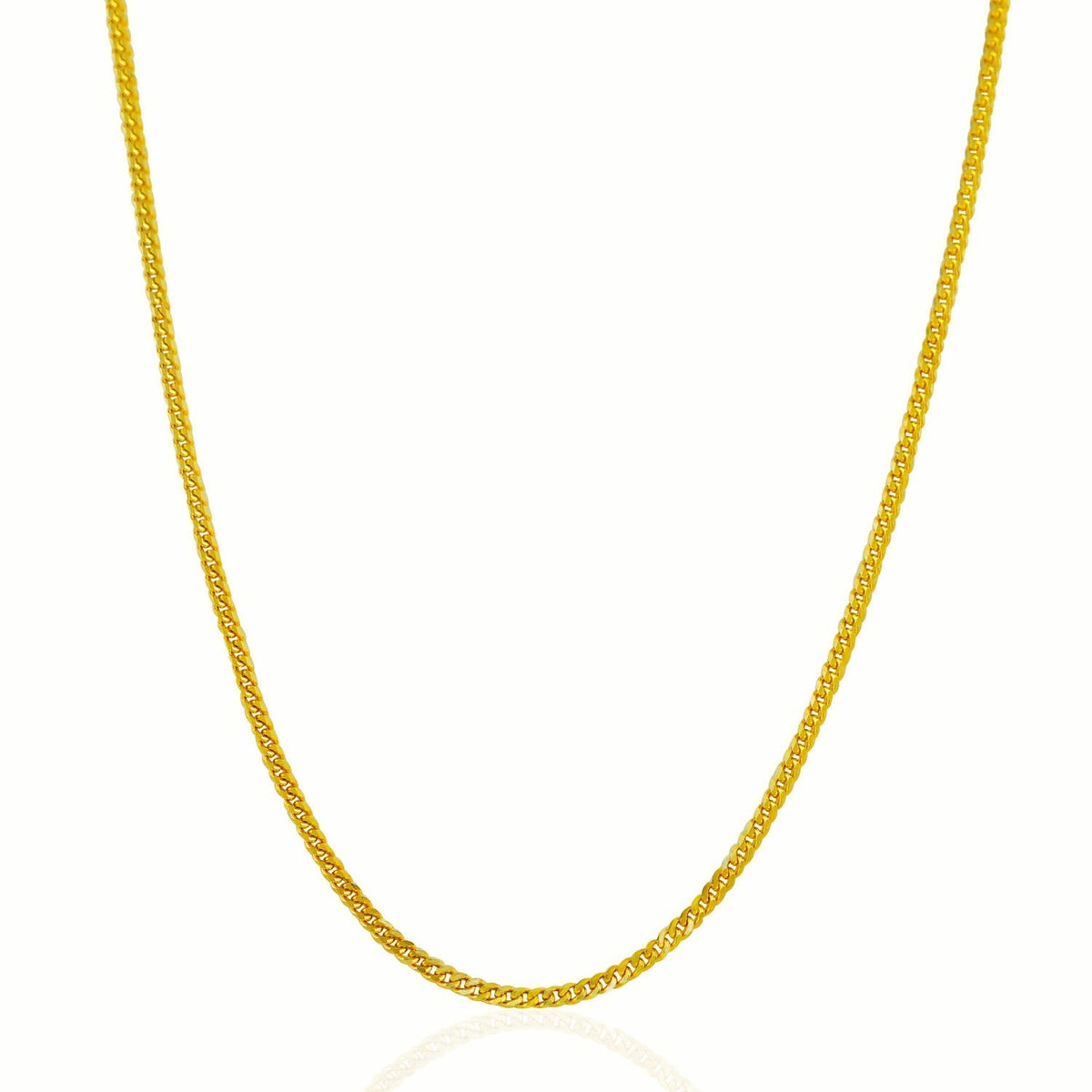 2.2mm 18k Yellow Gold Gourmette Chain - LinkagejewelrydesignLinkagejewelrydesign