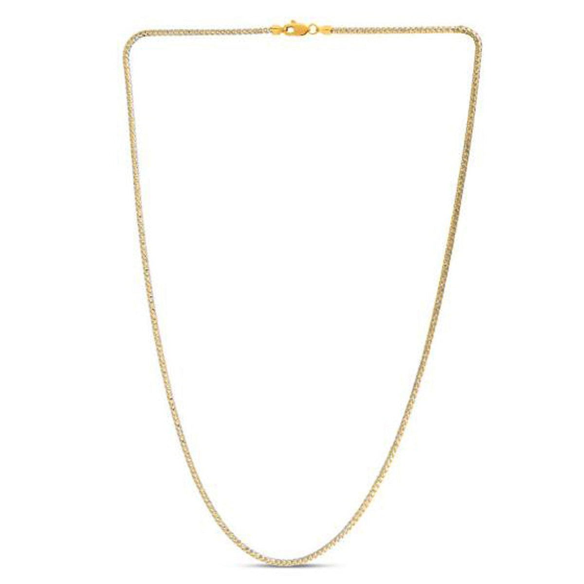 2.3mm 14k Yellow Gold Round Pave Franco Chain - LinkagejewelrydesignLinkagejewelrydesign