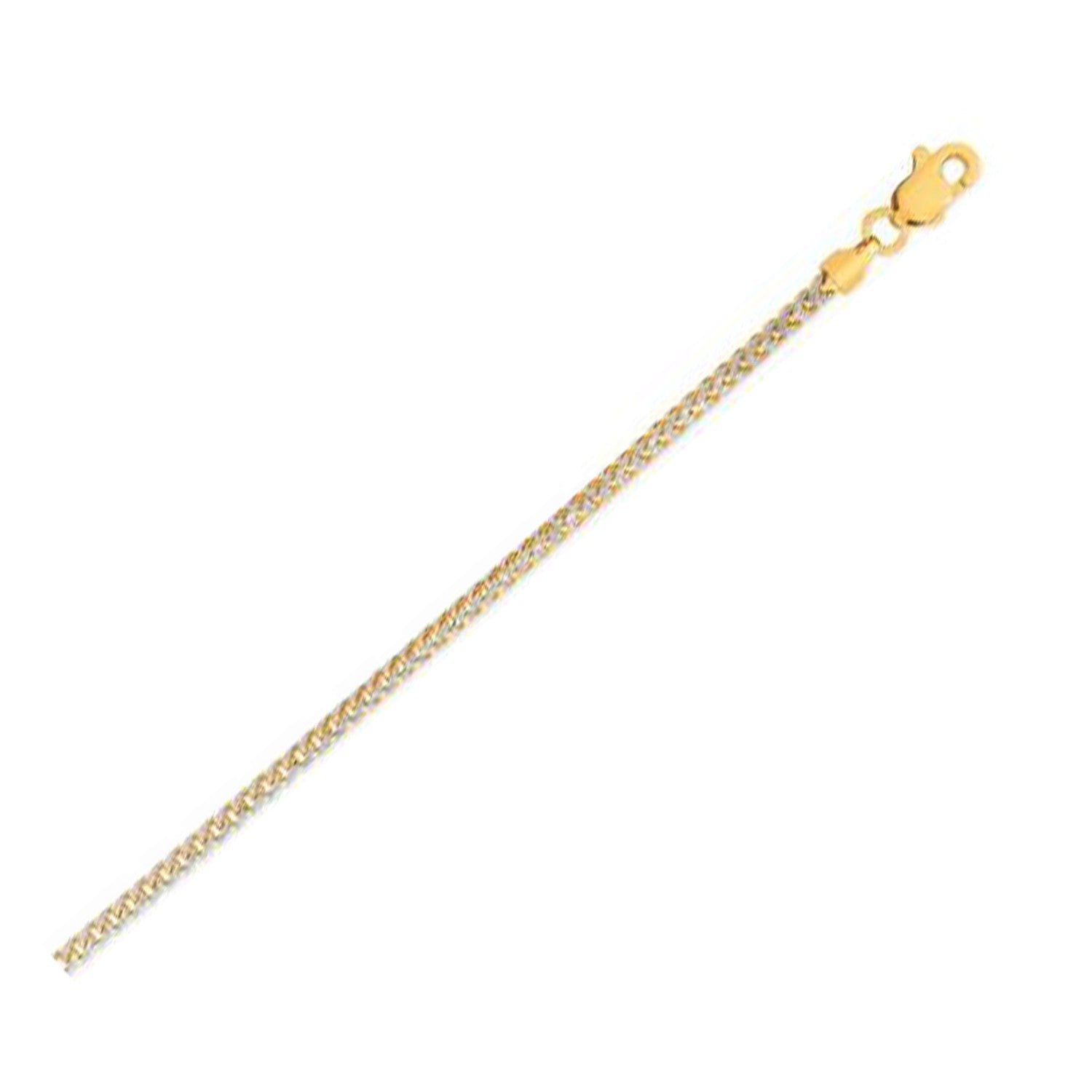 2.3mm 14k Yellow Gold Round Pave Franco Chain - LinkagejewelrydesignLinkagejewelrydesign