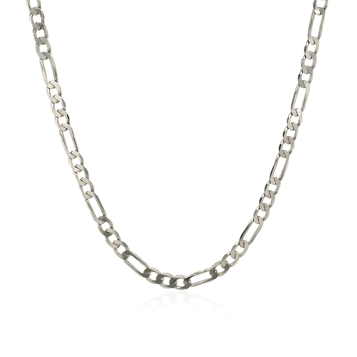 3.0mm 14k White Gold Solid Figaro Chain - LinkagejewelrydesignLinkagejewelrydesign