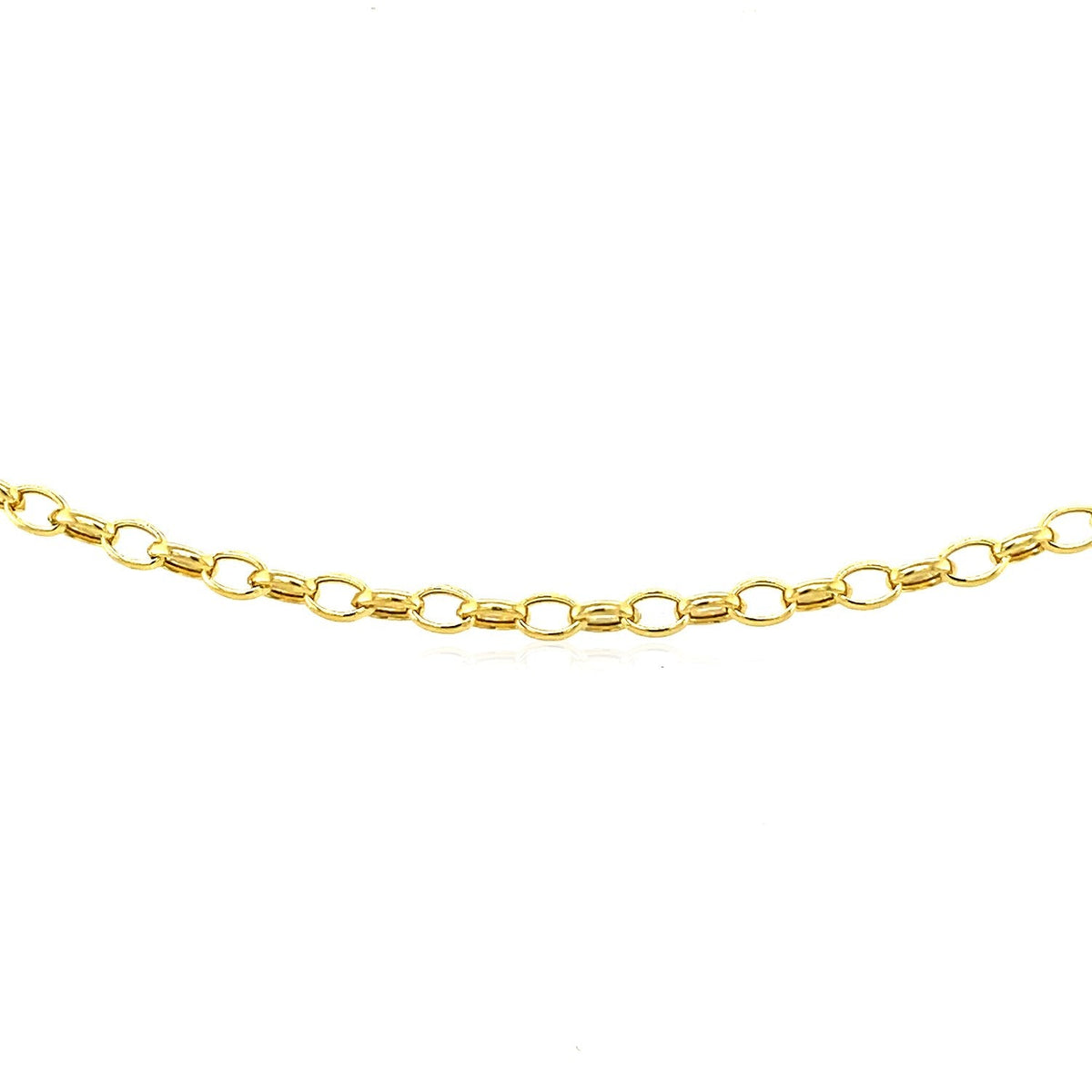 3.2mm 14k Yellow Gold Oval Rolo Bracelet - LinkagejewelrydesignLinkagejewelrydesign