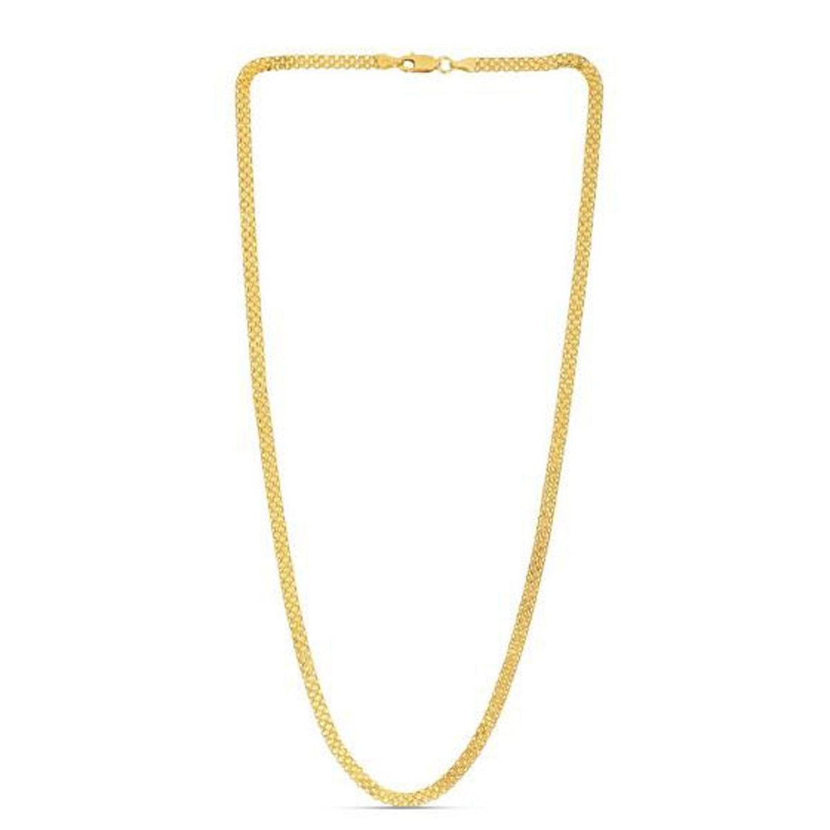 3.5mm 14k Yellow Gold Bismark Chain - LinkagejewelrydesignLinkagejewelrydesign