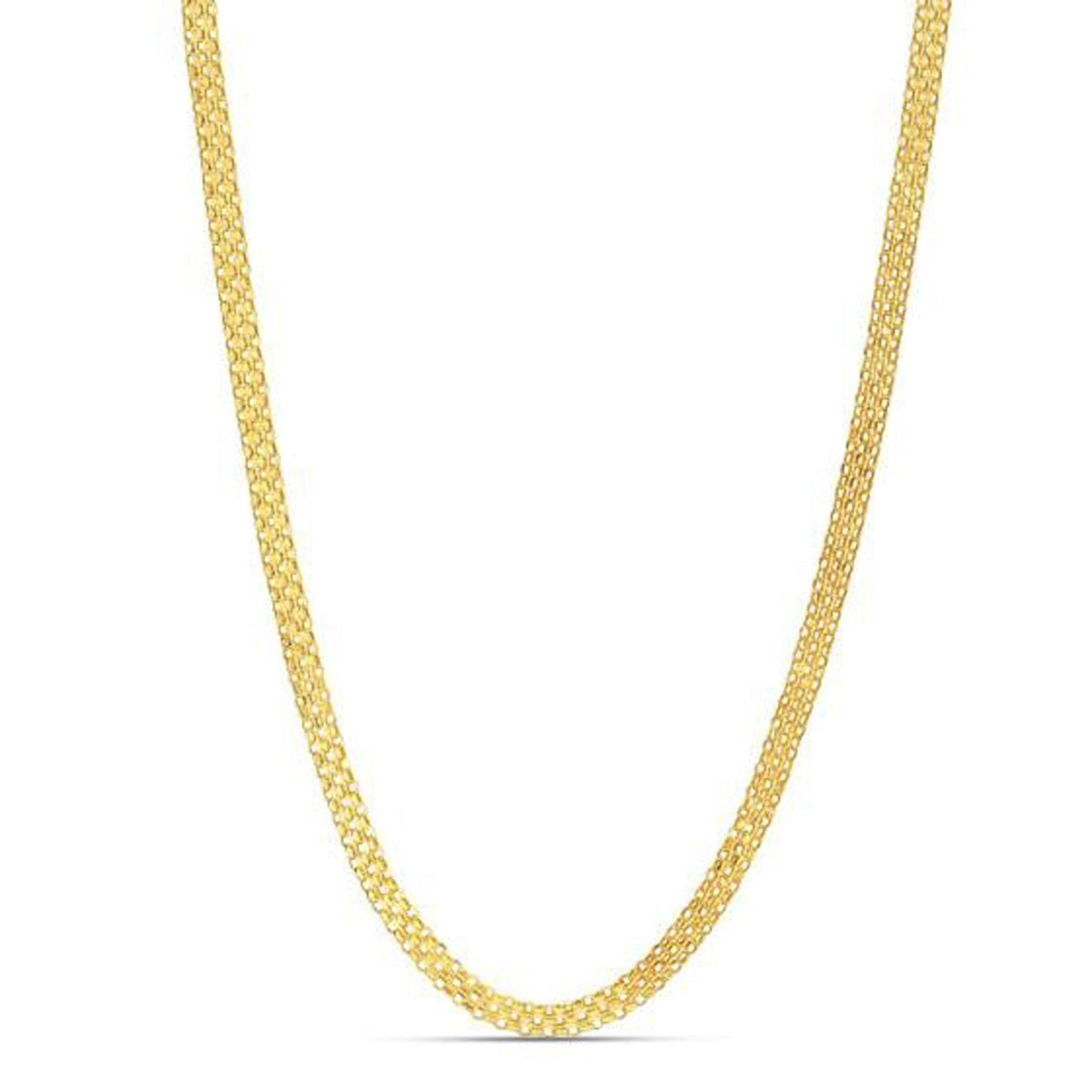 3.5mm 14k Yellow Gold Bismark Chain - LinkagejewelrydesignLinkagejewelrydesign